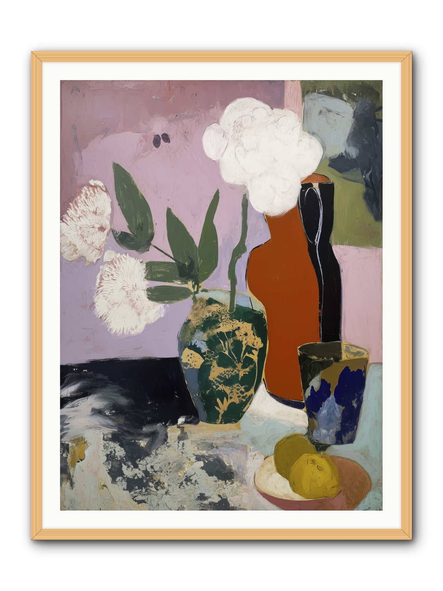 Blooms at Twilight -- Framed Print - Natural 36x48