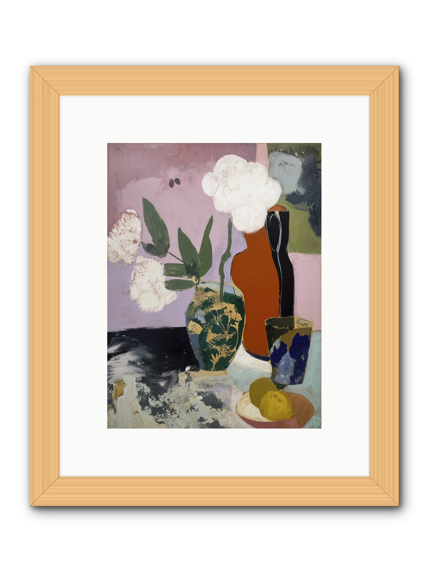 Blooms at Twilight -- Framed Print - Natural 9x12