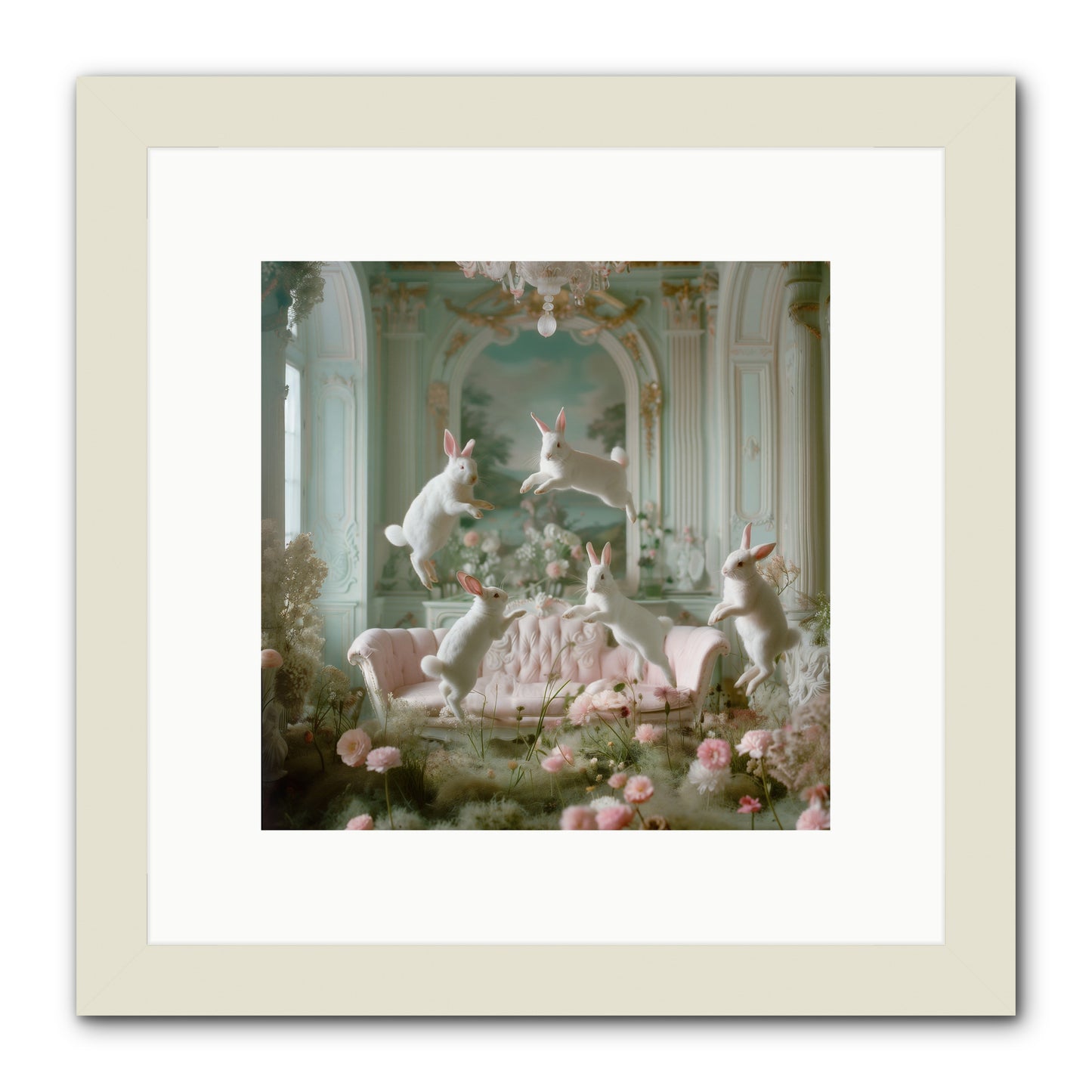 Blossom Reverie -- Framed Print - White 10x10