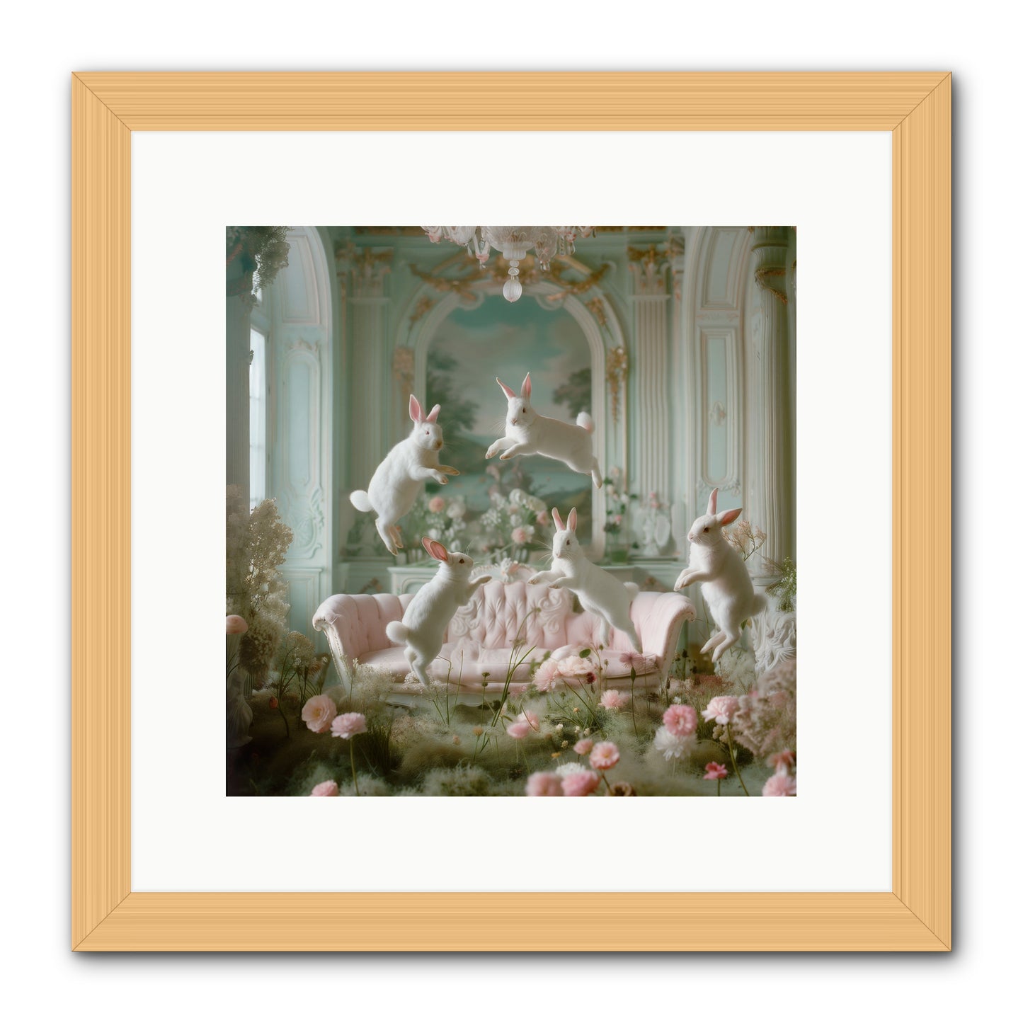 Blossom Reverie -- Framed Print - Natural 12x12