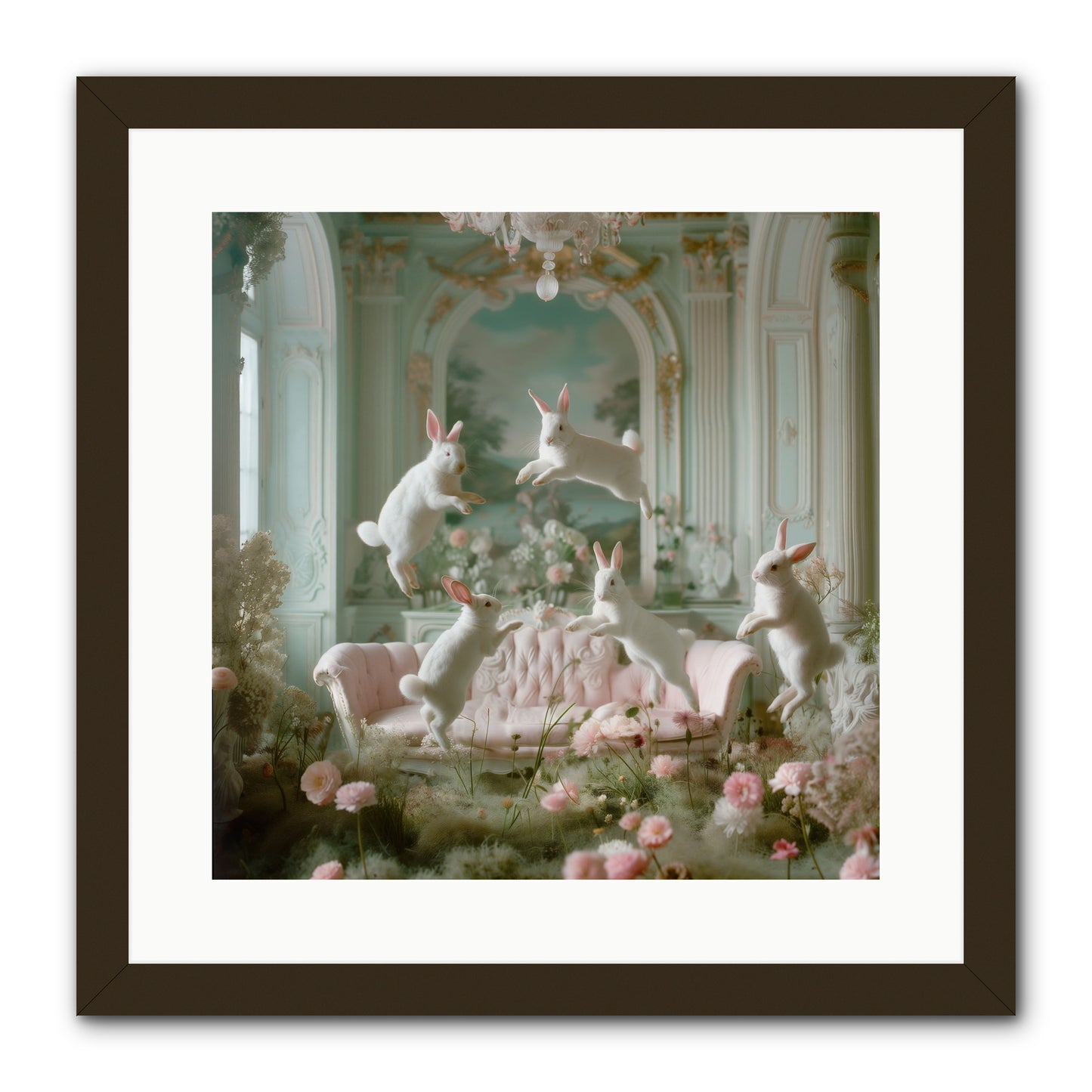 Blossom Reverie -- Framed Print - Black 16x16