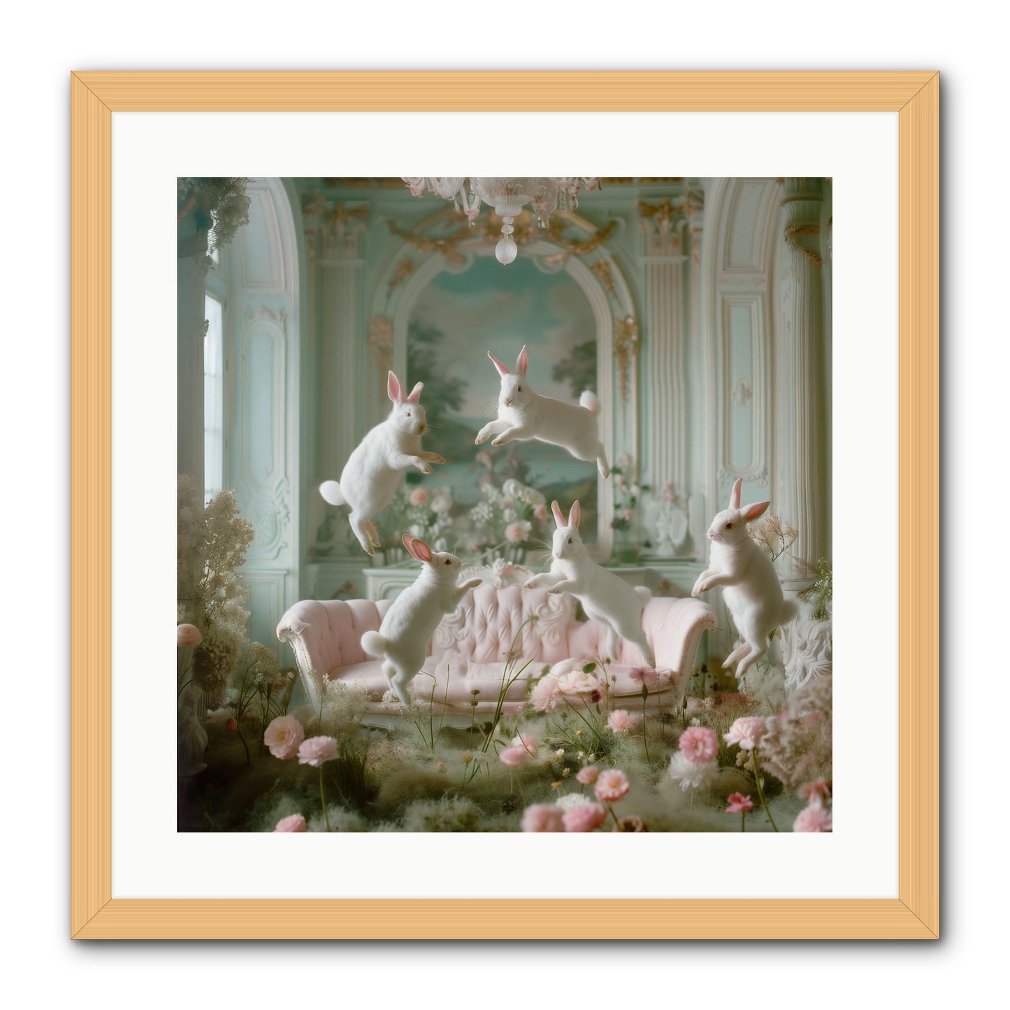 Blossom Reverie -- Framed Print - Natural 20x20