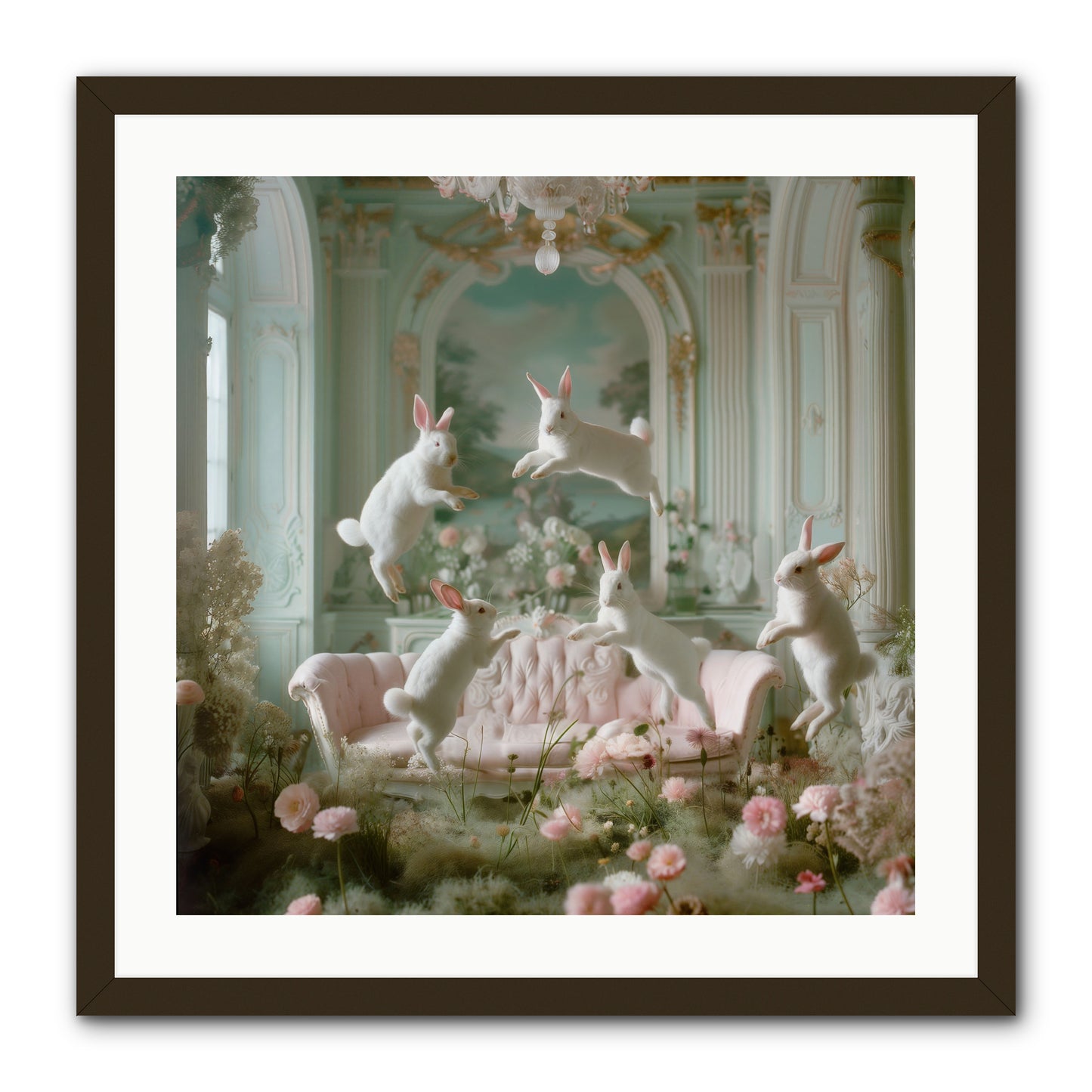 Blossom Reverie -- Framed Print - Black 24x24