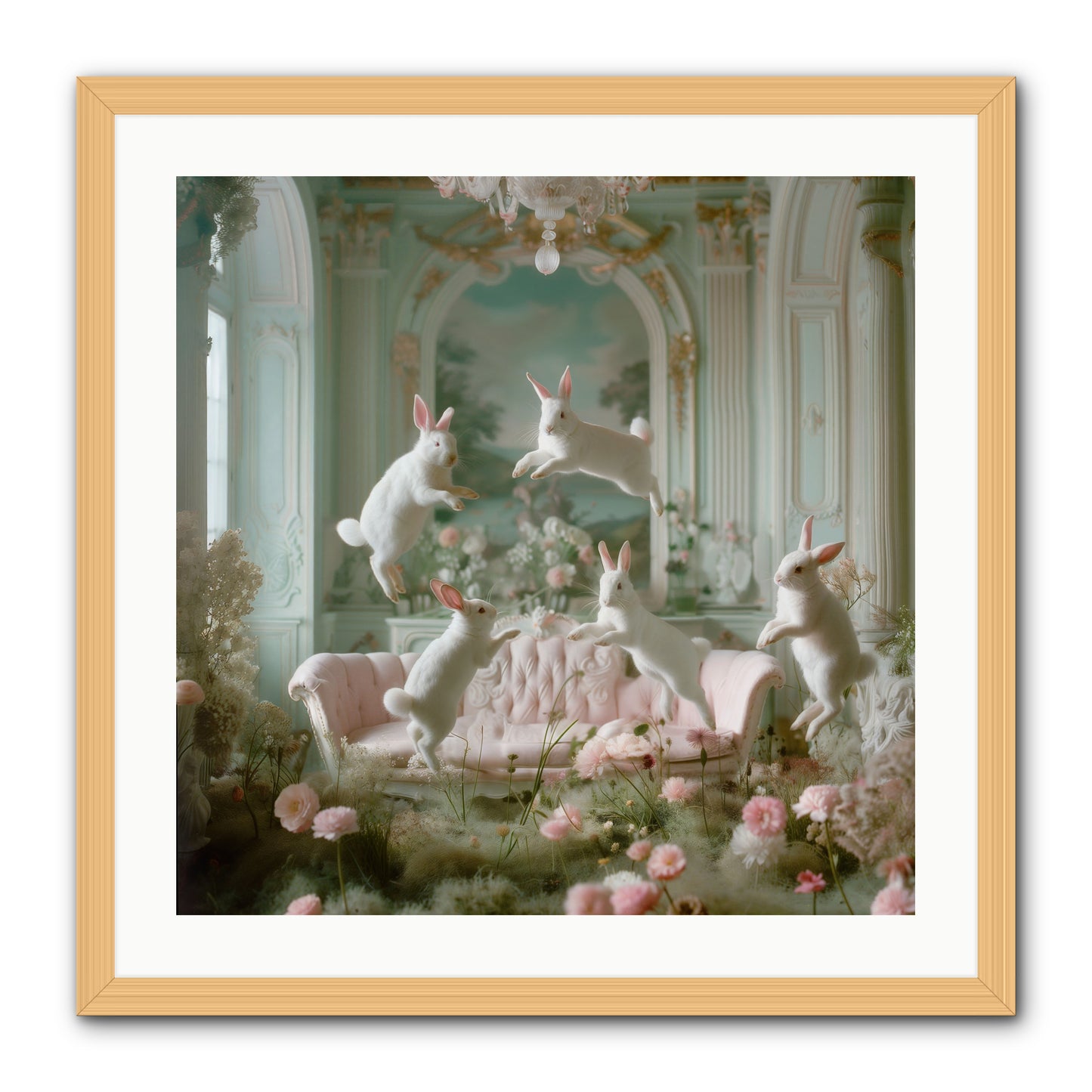 Blossom Reverie -- Framed Print - Natural 24x24
