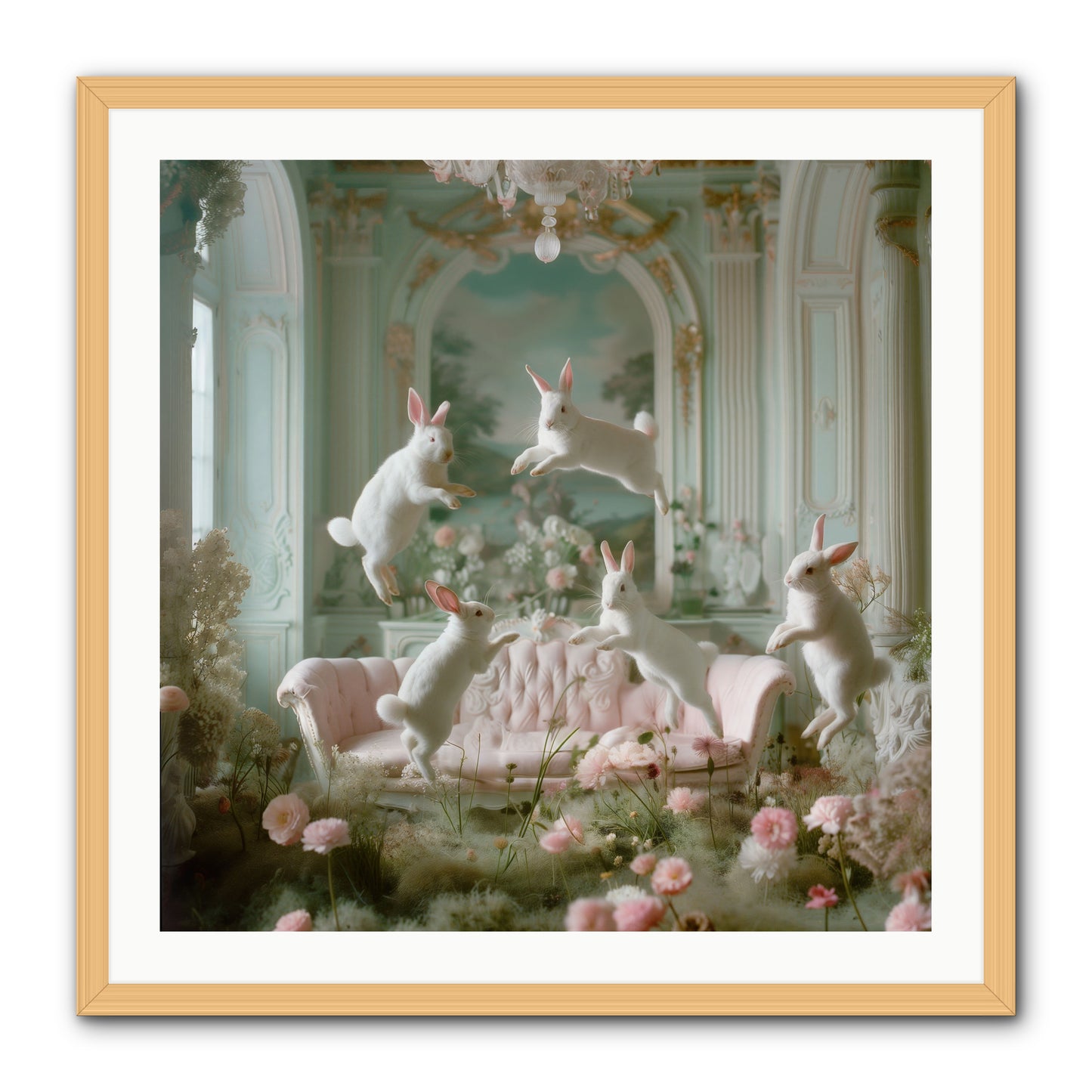 Blossom Reverie -- Framed Print - Natural 30x30