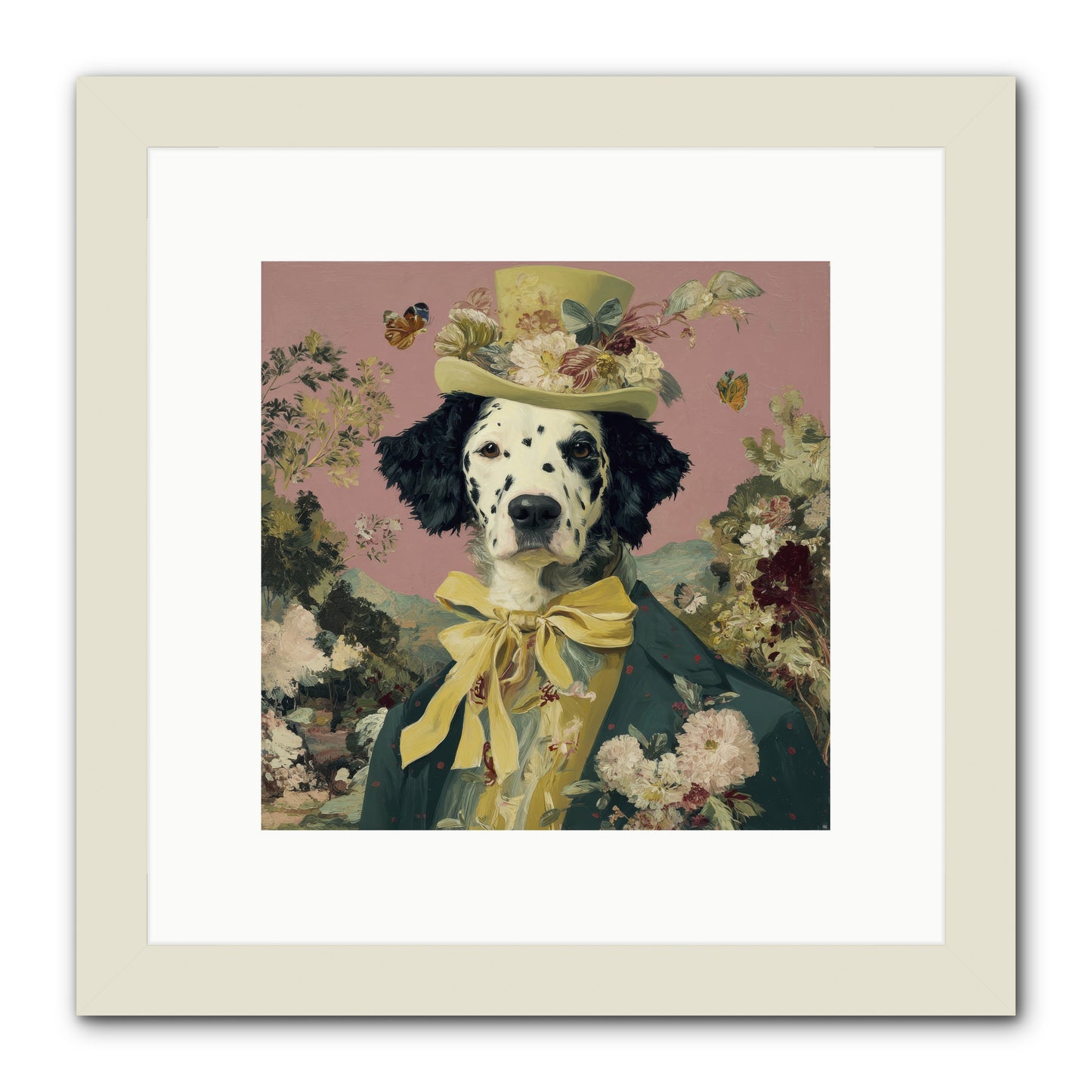 Blossom and Bound -- Framed Print - White 10x10