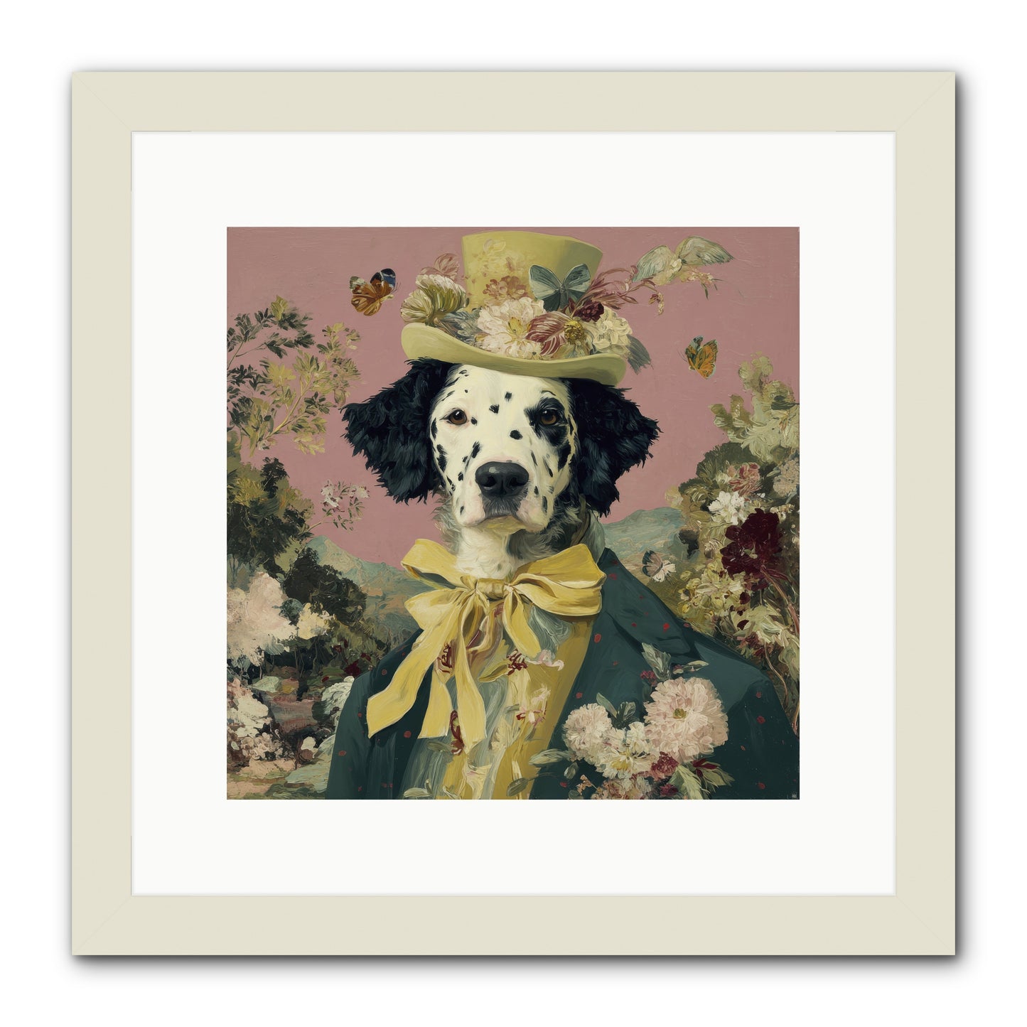Blossom and Bound -- Framed Print - White 12x12