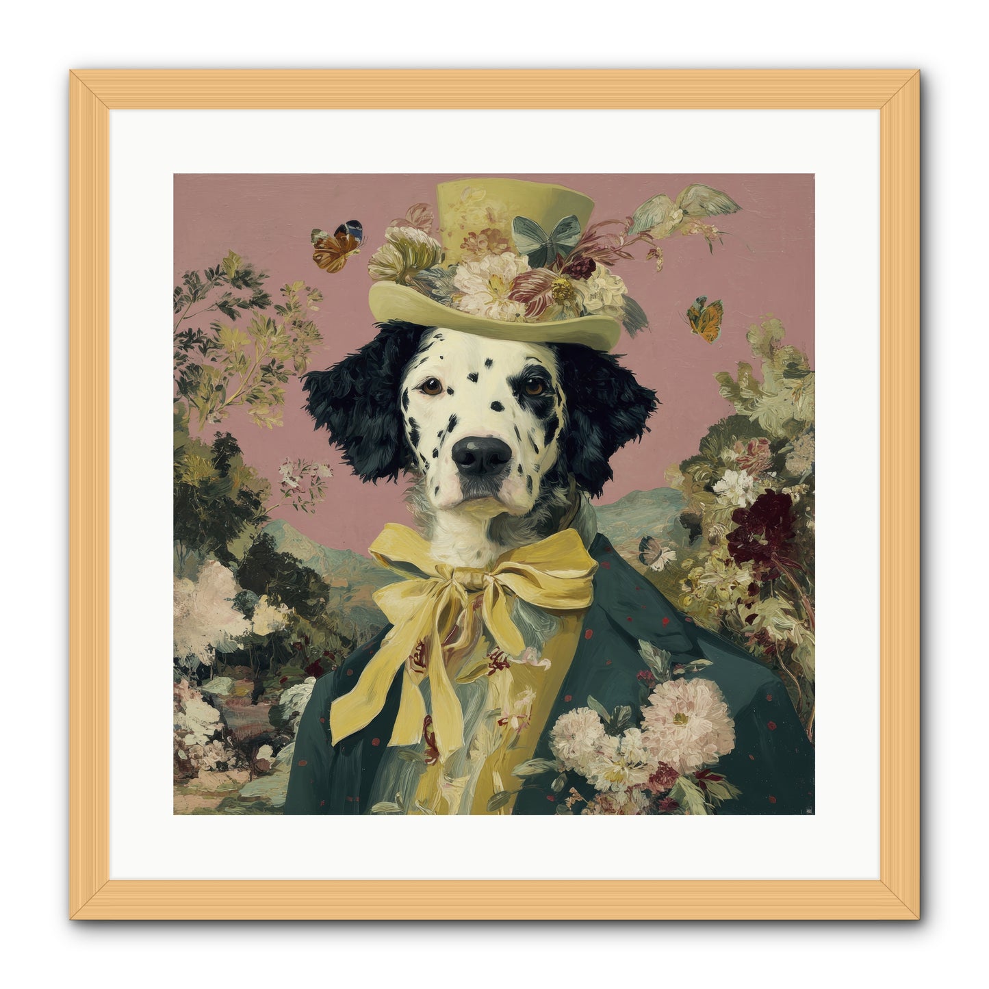 Blossom and Bound -- Framed Print - Natural 20x20