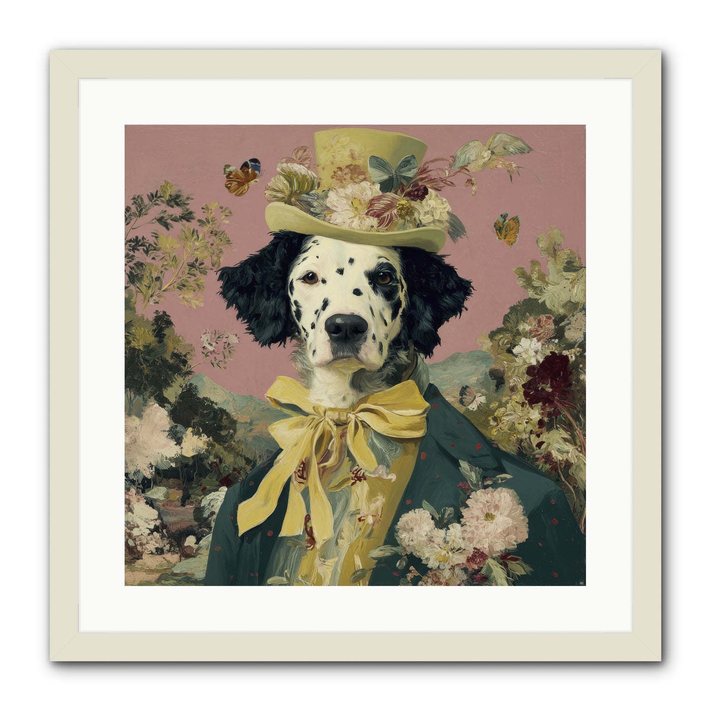 Blossom and Bound -- Framed Print - White 20x20
