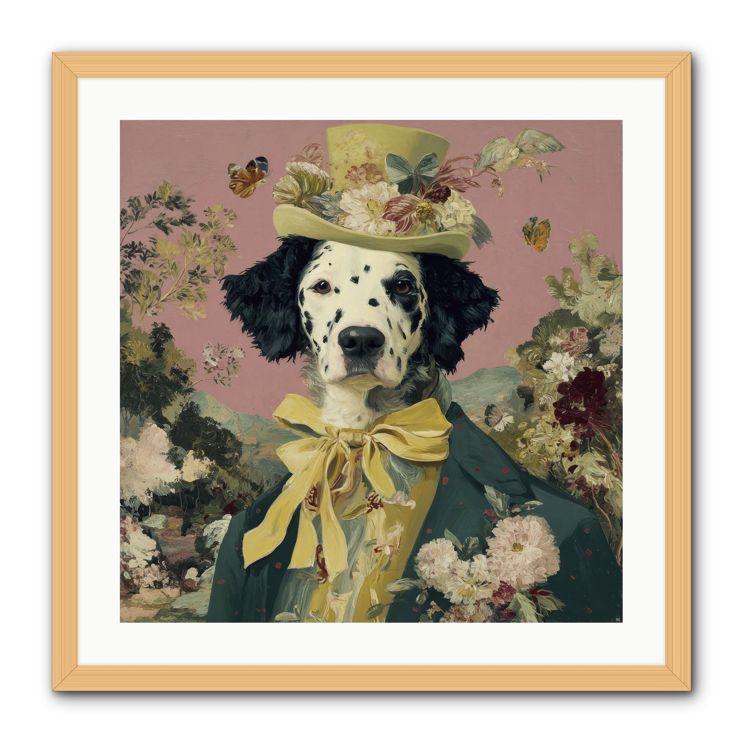 Blossom and Bound -- Framed Print - Natural 24x24
