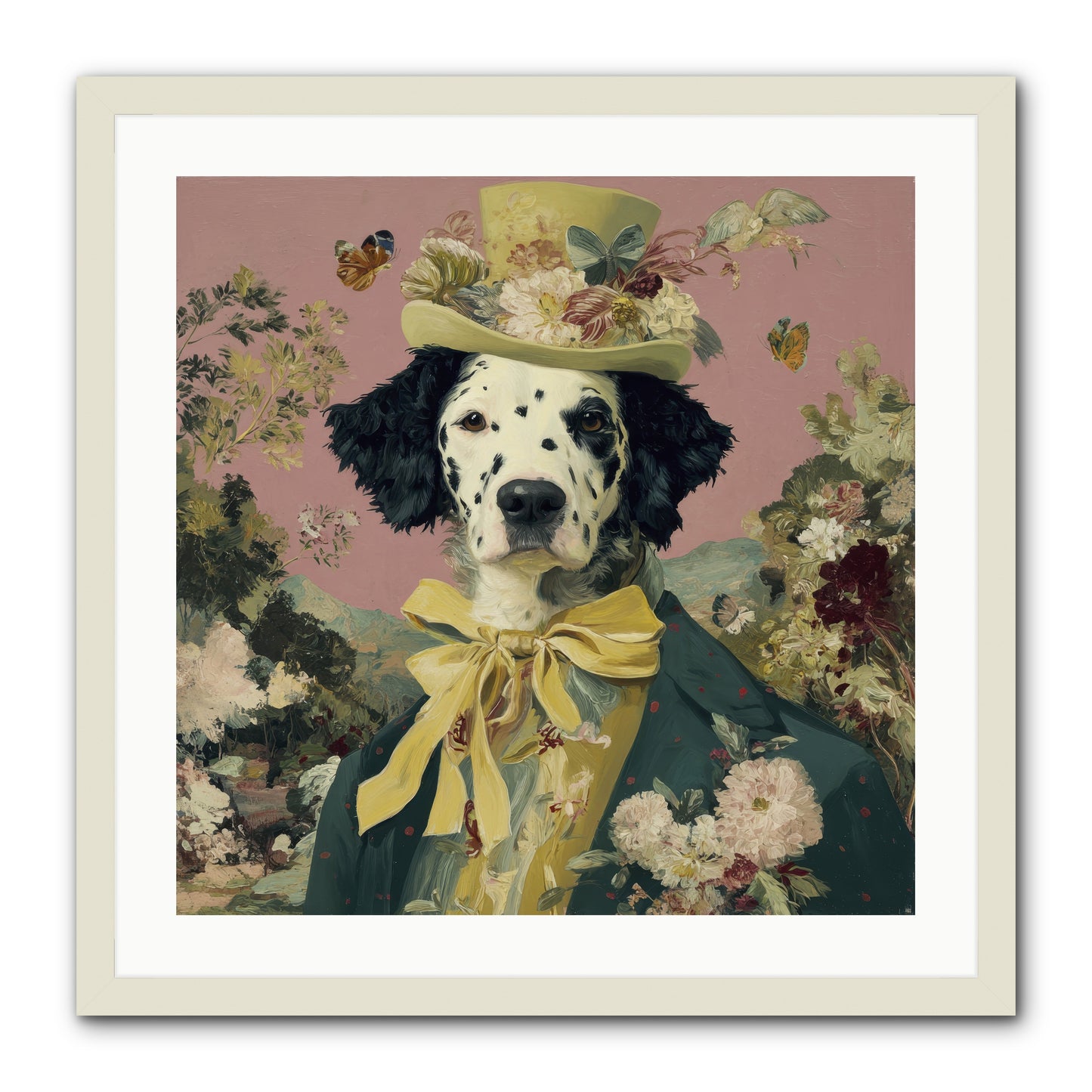 Blossom and Bound -- Framed Print - White 24x24