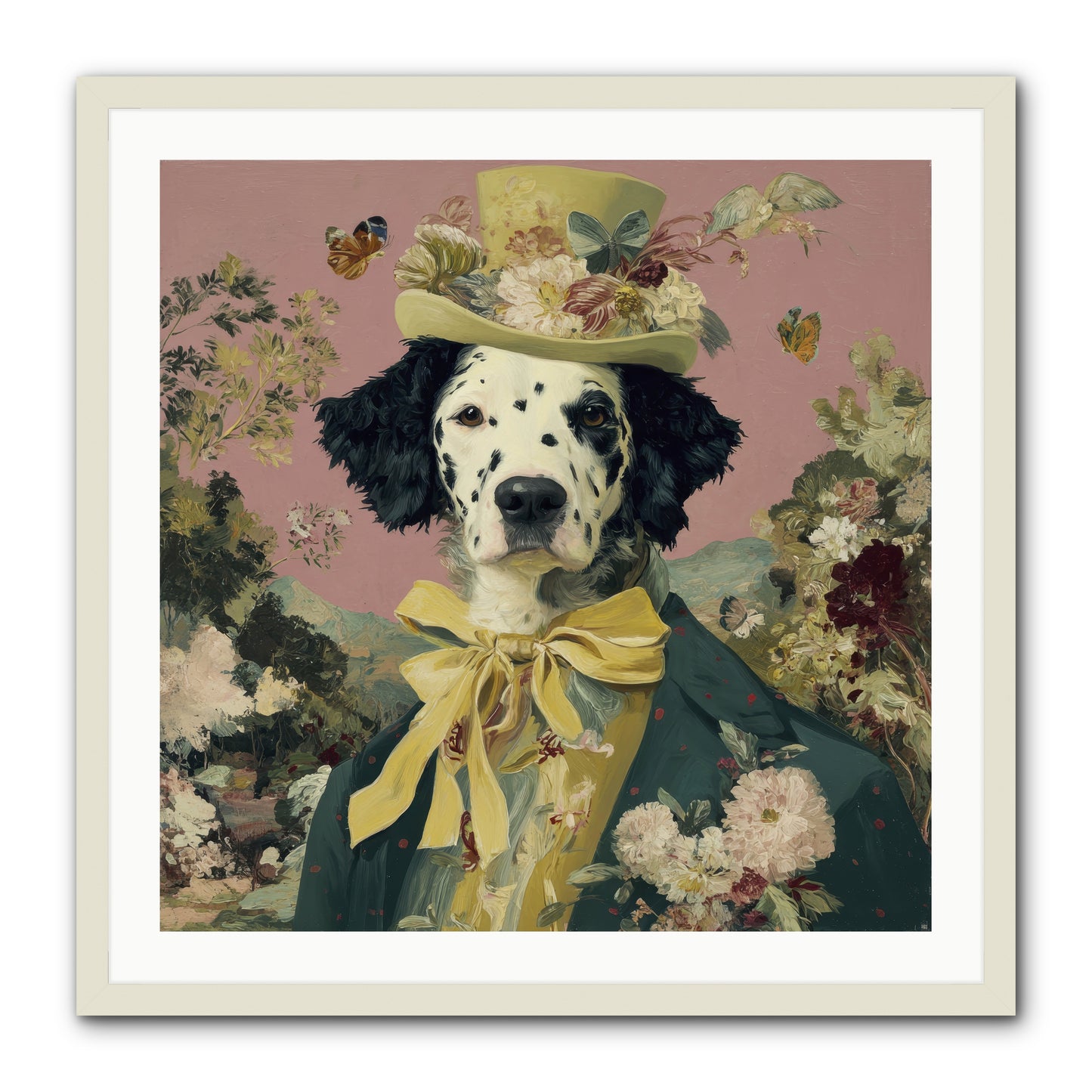 Blossom and Bound -- Framed Print - White 30x30