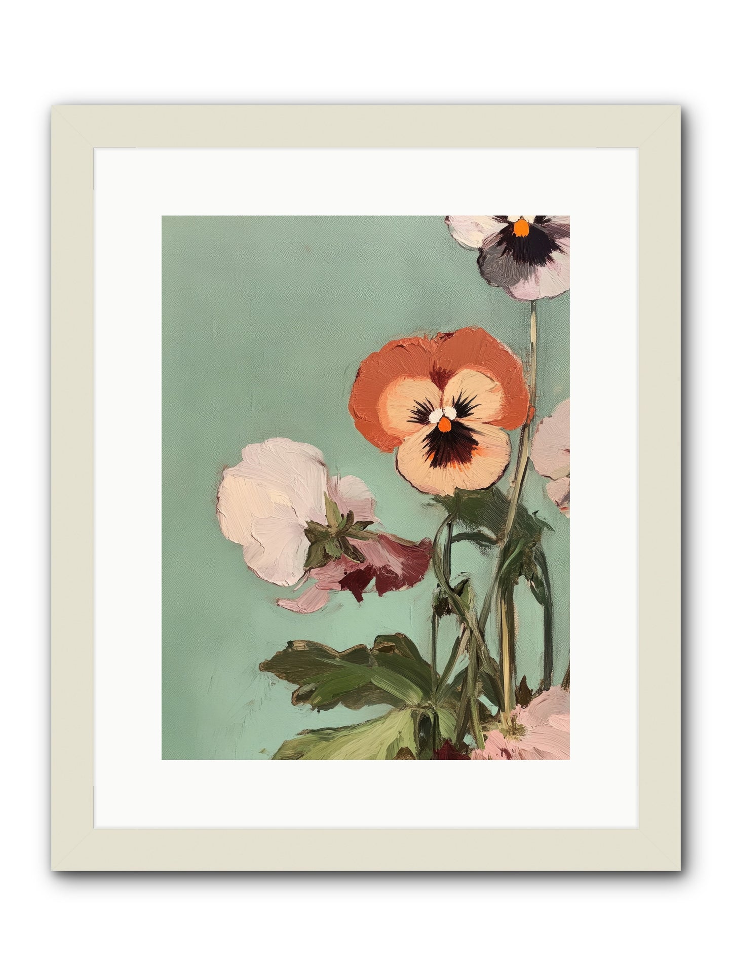 Blossoms of Affection -- Framed Print - White 12x16