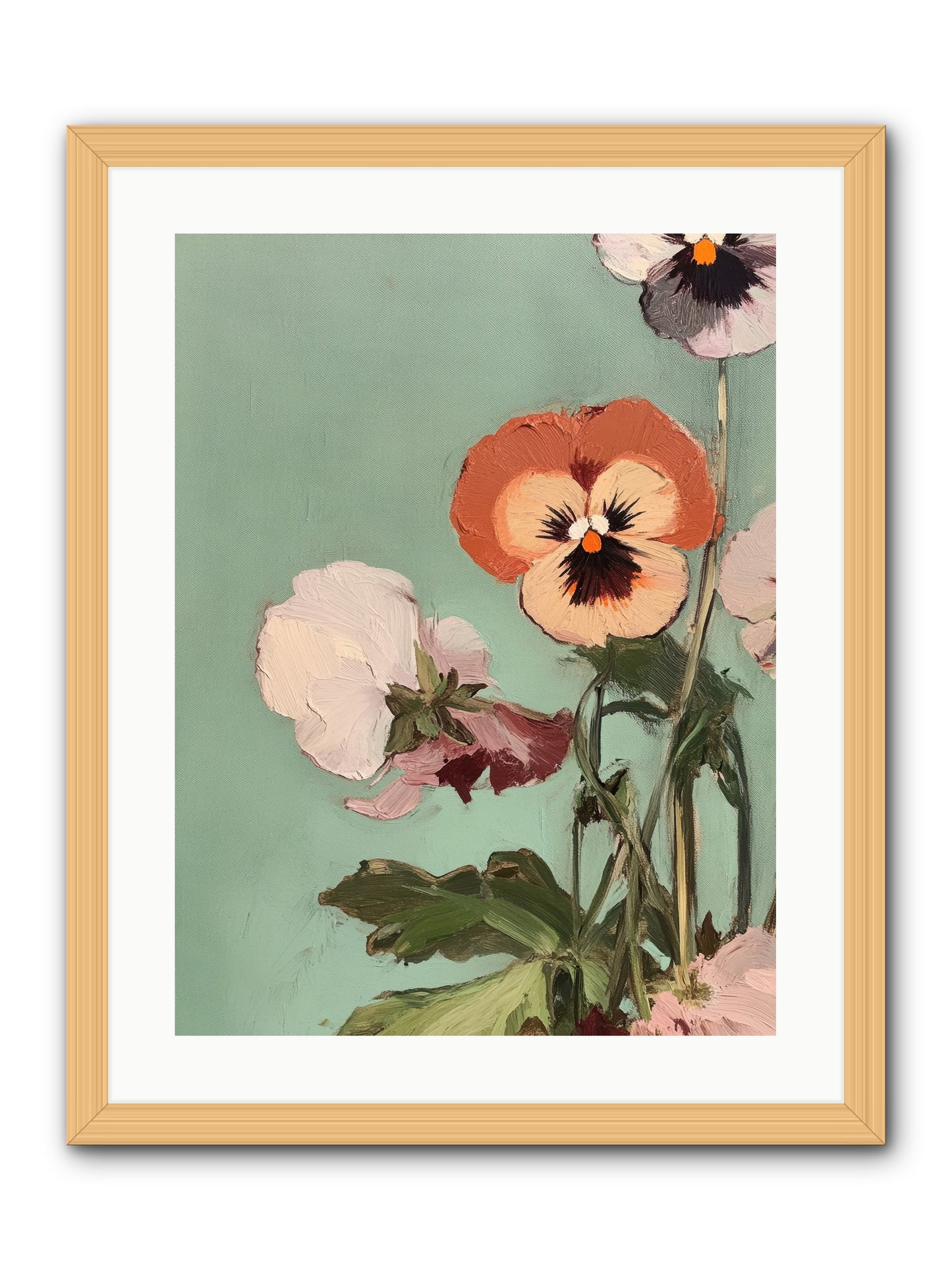 Blossoms of Affection -- Framed Print - Natural 18x24