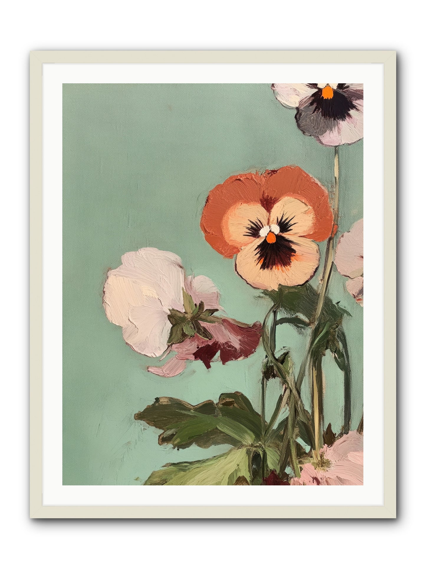 Blossoms of Affection -- Framed Print - White 30x40