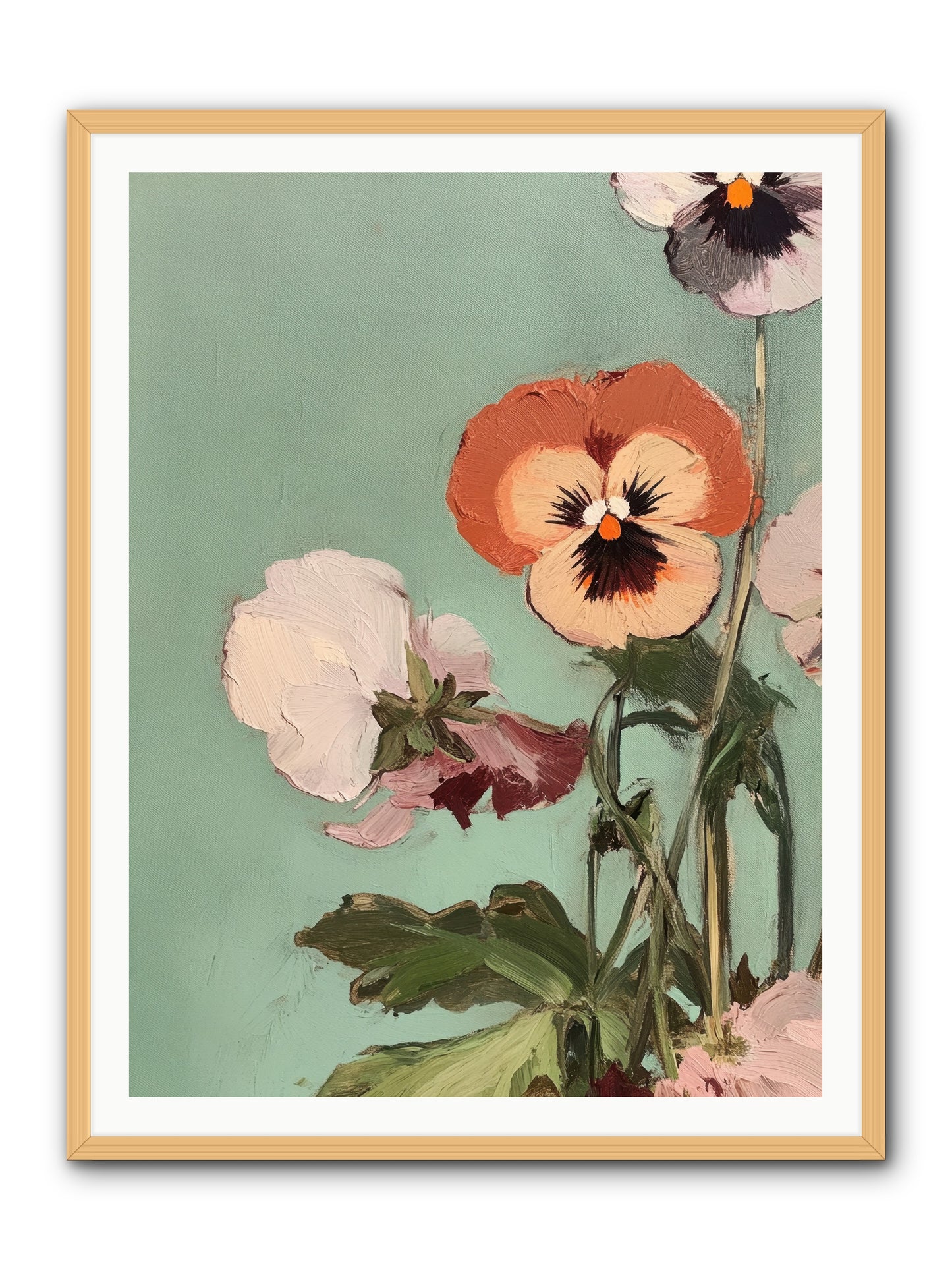 Blossoms of Affection -- Framed Print - Natural 36x48