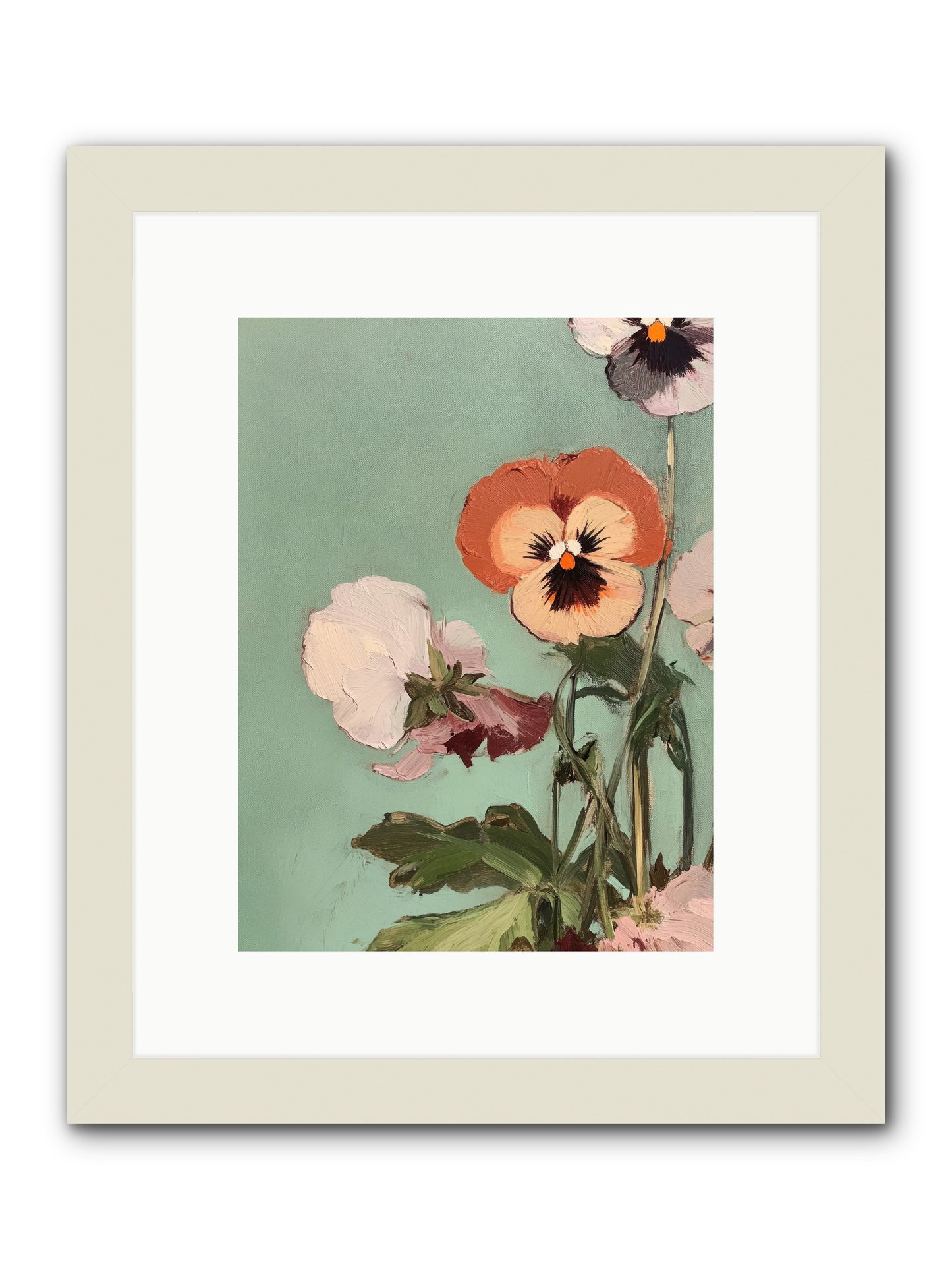 Blossoms of Affection -- Framed Print - White 9x12
