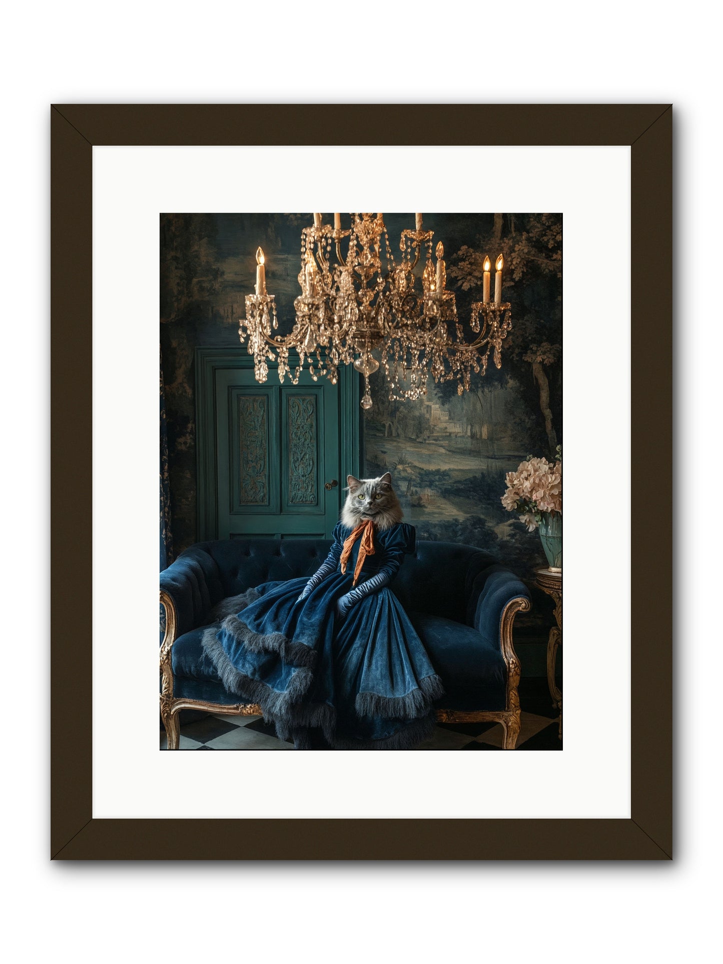 Blue Held Her GraceRez -- Framed Print - Black 12x16