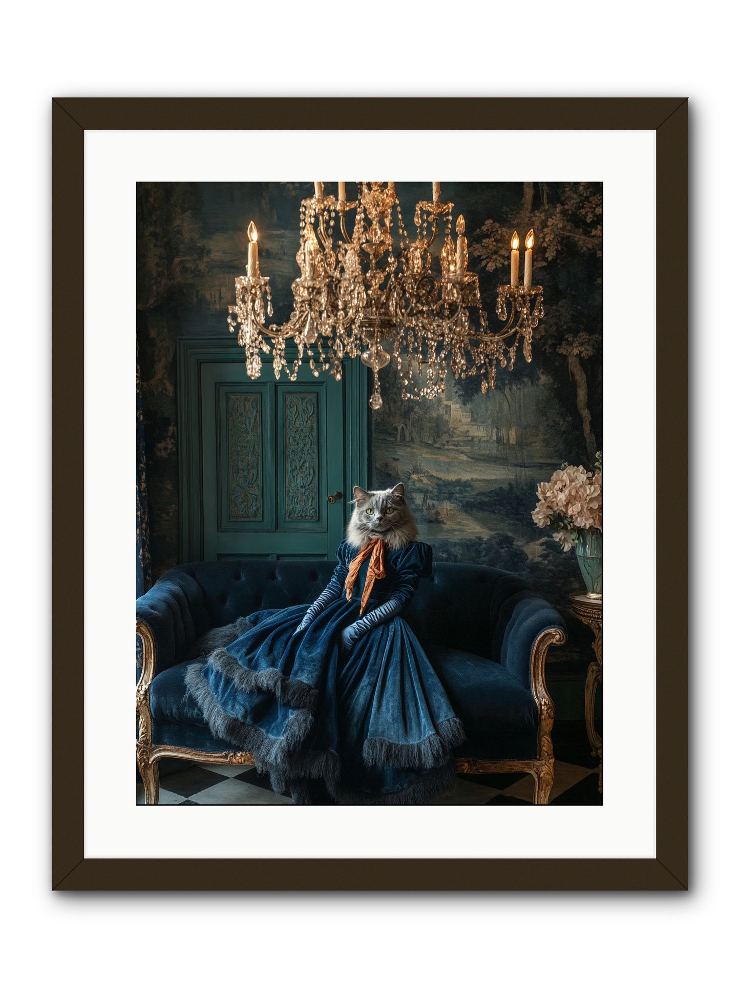 Blue Held Her GraceRez -- Framed Print - Black 18x24