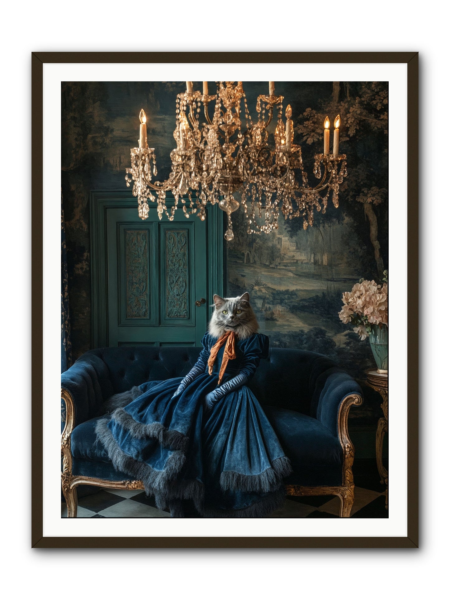 Blue Held Her GraceRez -- Framed Print - Black 36x48