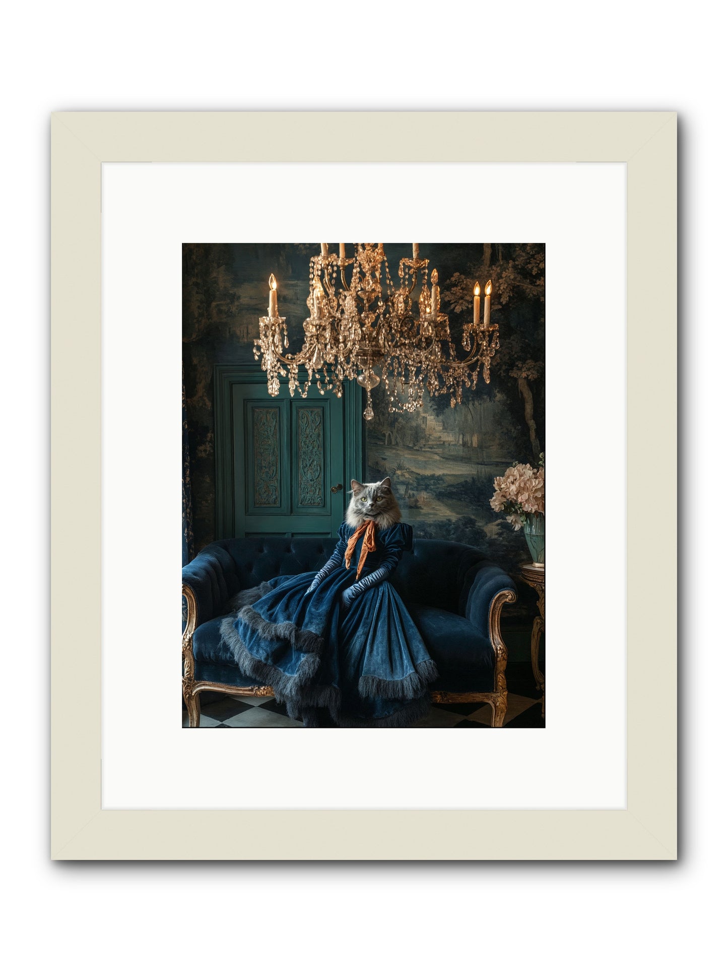 Blue Held Her GraceRez -- Framed Print - White 9x12