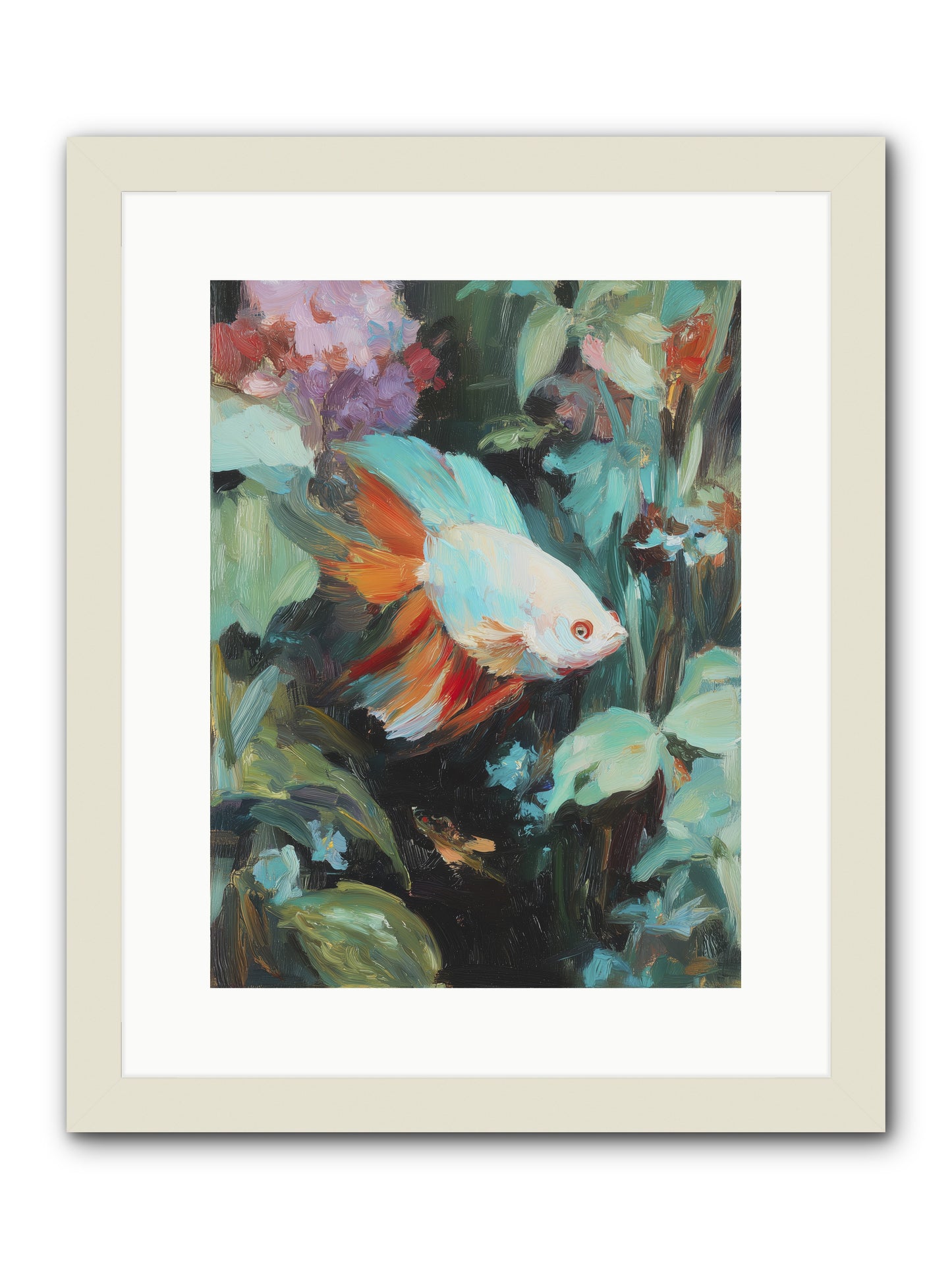 Blue Infinity -- Framed Print - White 12x16