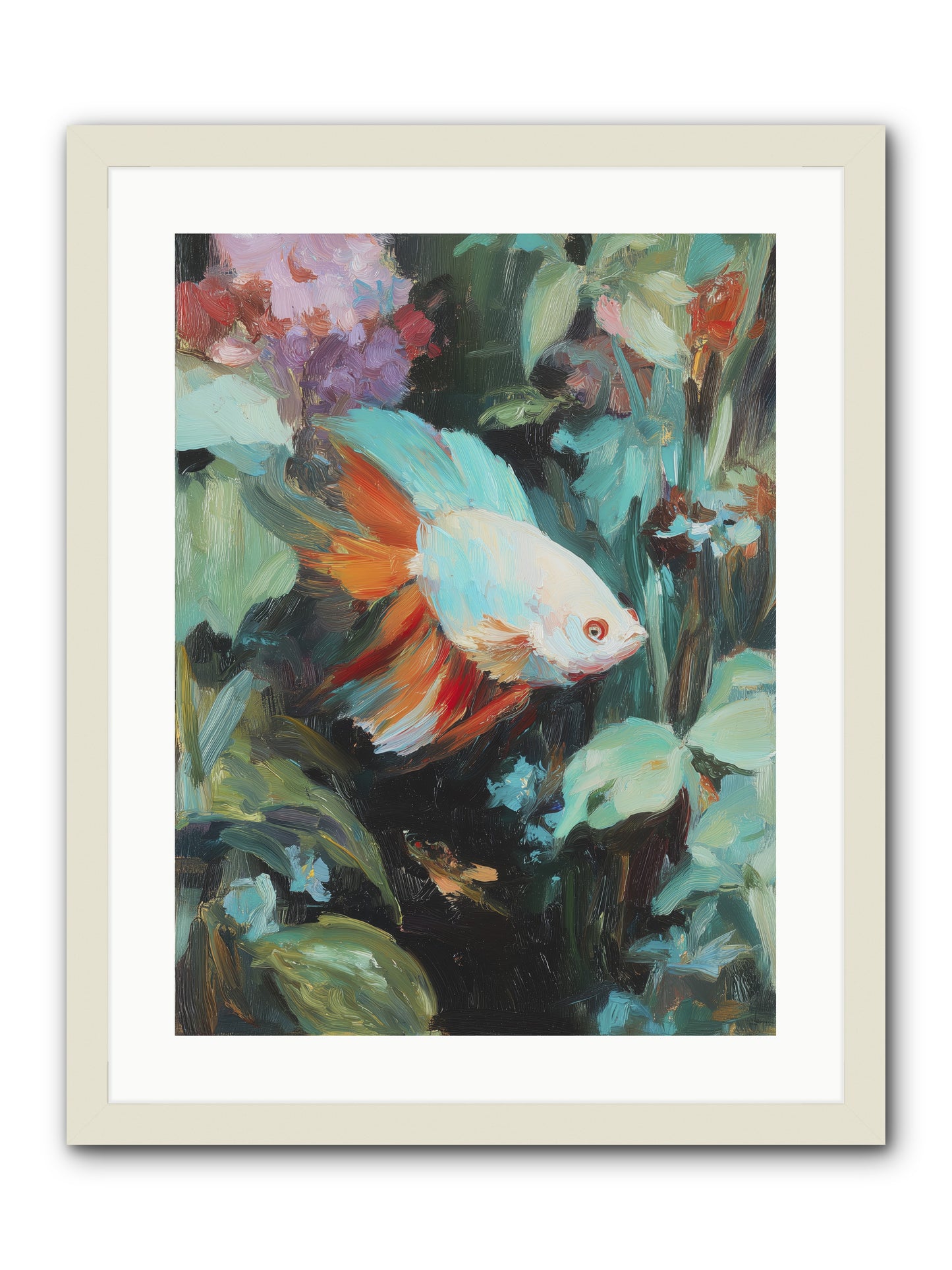 Blue Infinity -- Framed Print - White 18x24