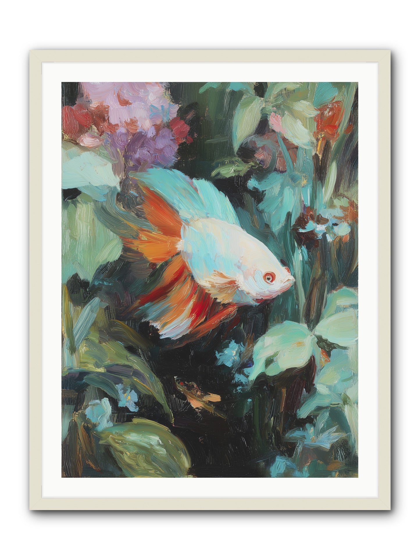 Blue Infinity -- Framed Print - White 30x40