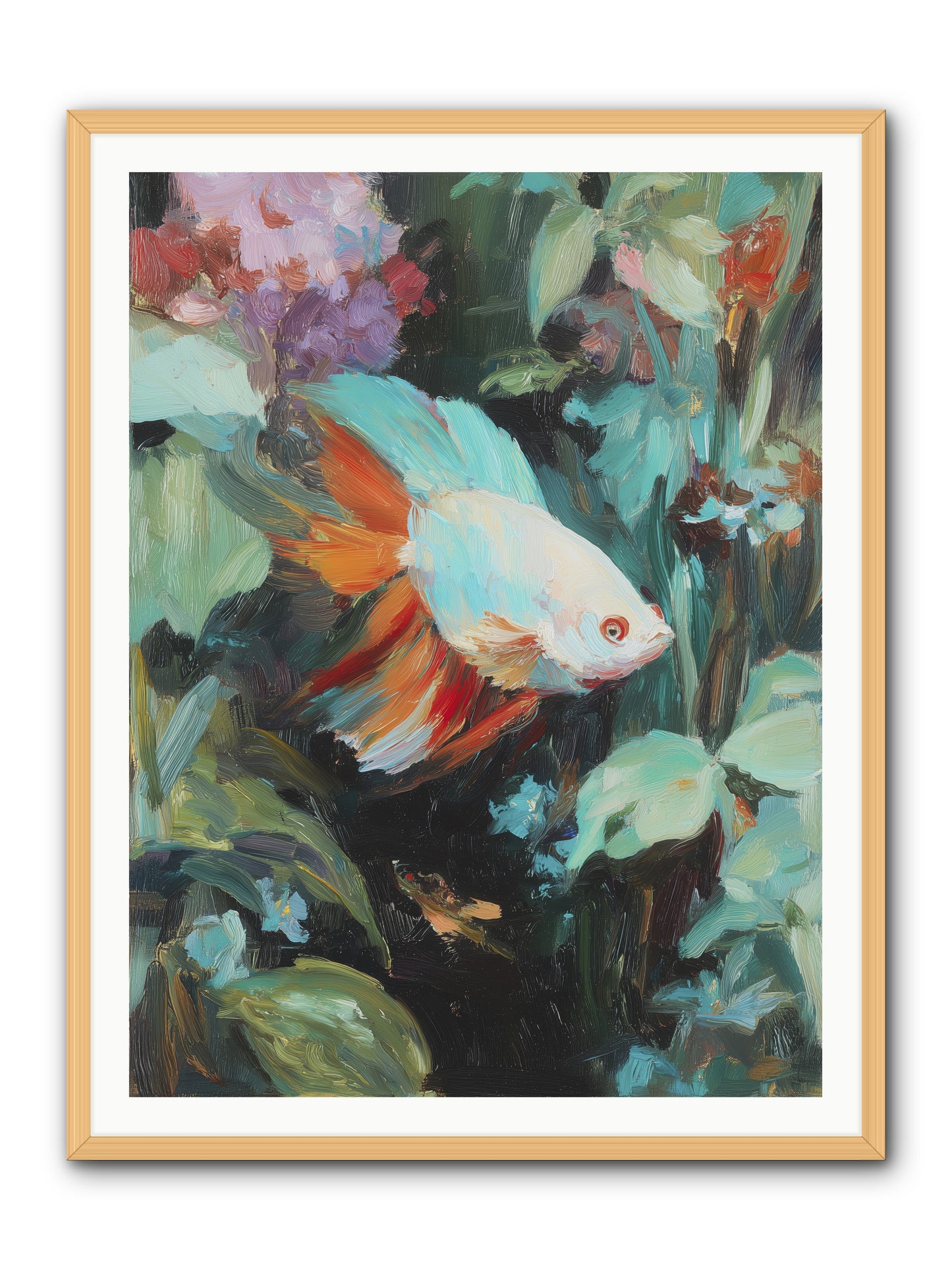 Blue Infinity -- Framed Print - Natural 36x48