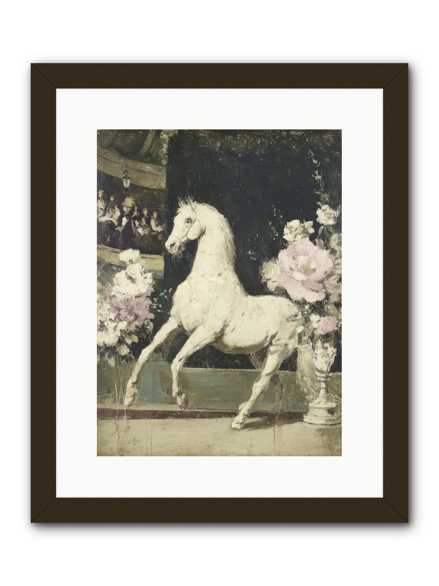 Blue Ink at the Winter Post Office -- Framed Print - Black 12x16