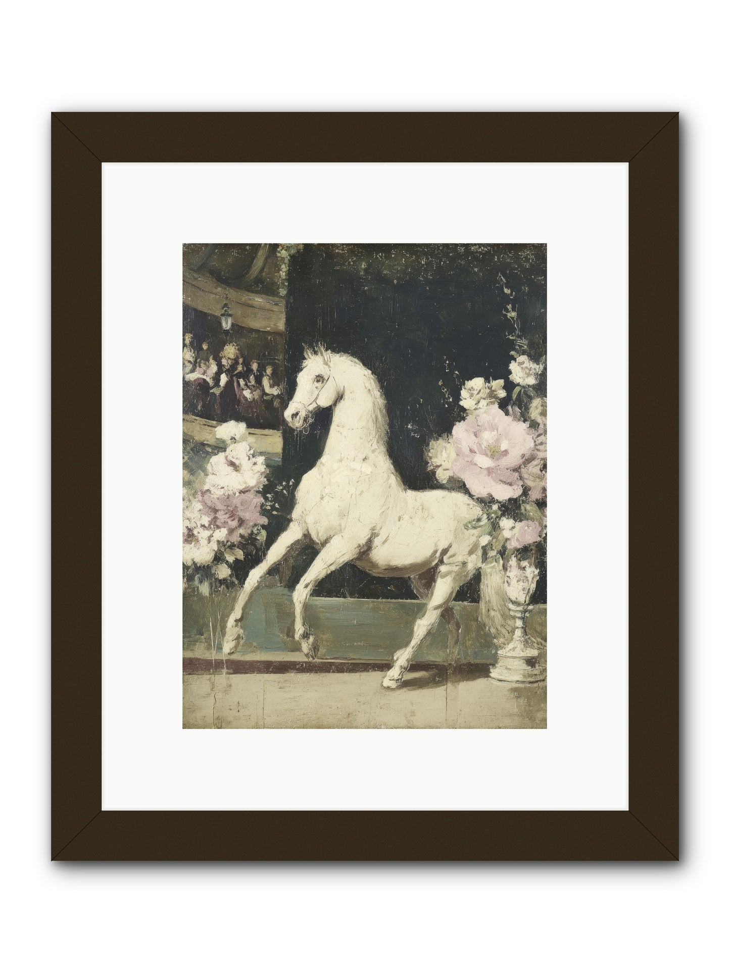 Blue Ink at the Winter Post Office -- Framed Print - Black 9x12