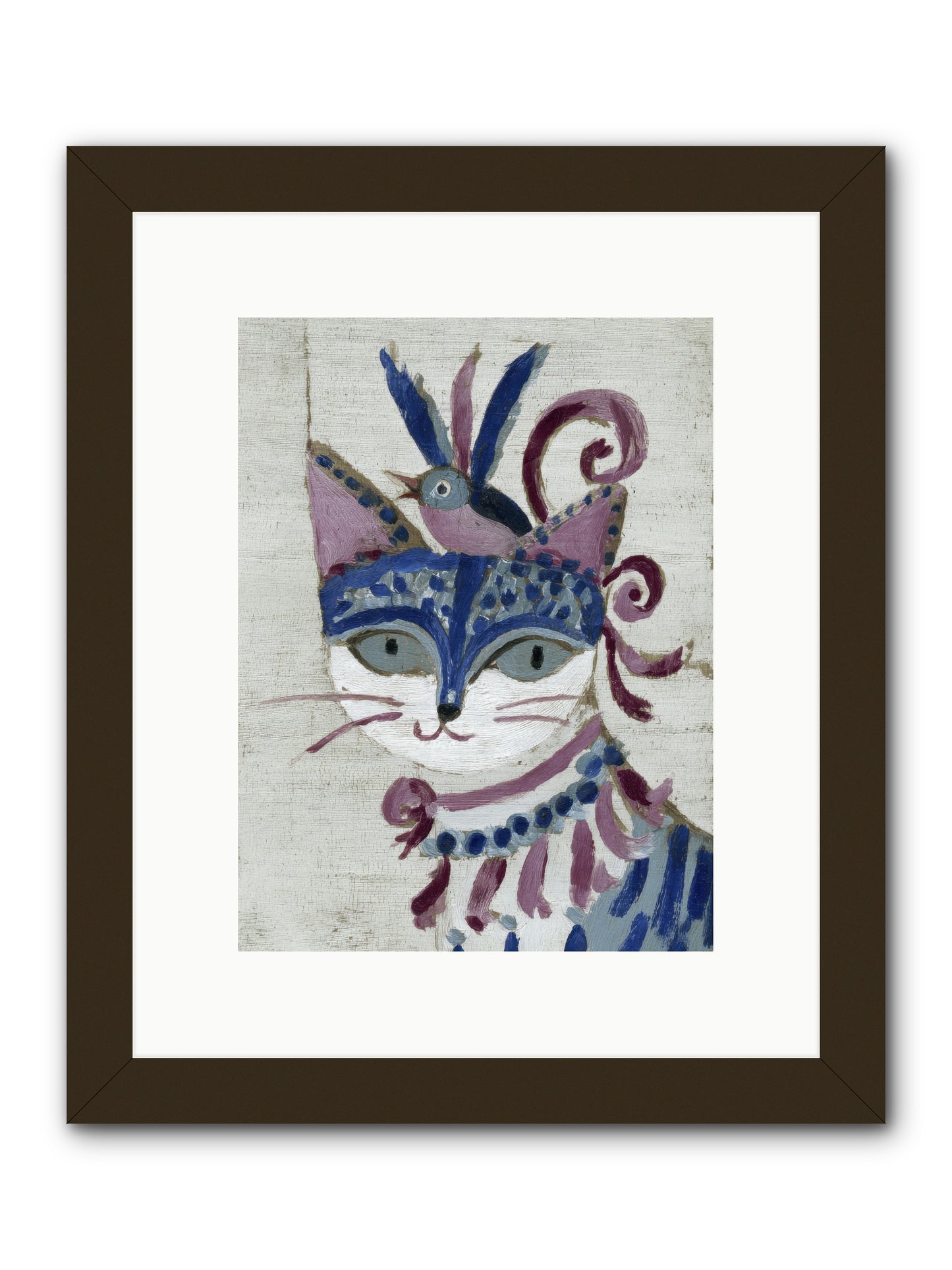 Bluebells Before Supper -- Framed Print - Black 9x12