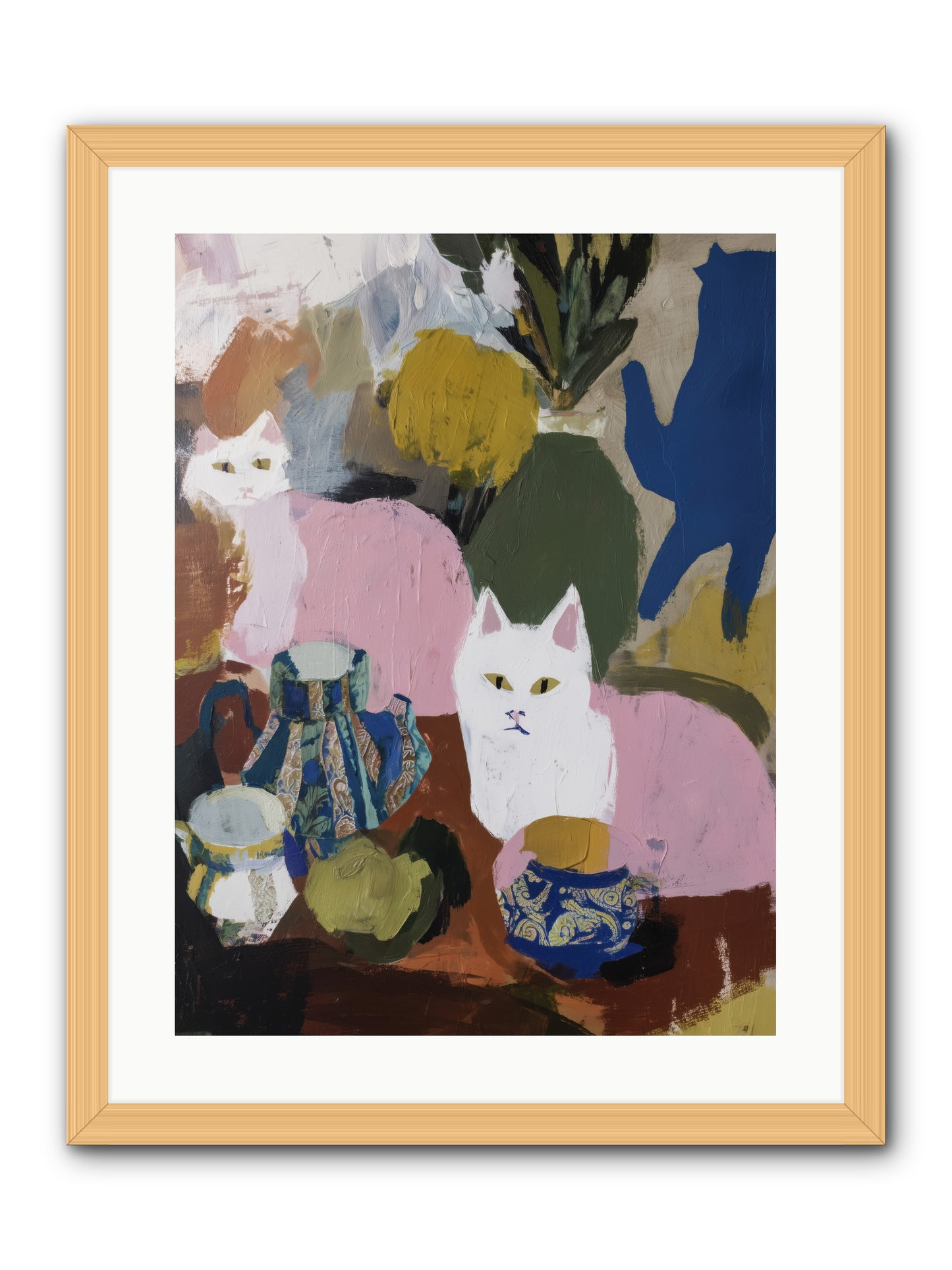 Blurred Lines -- Framed Print - Natural 18x24