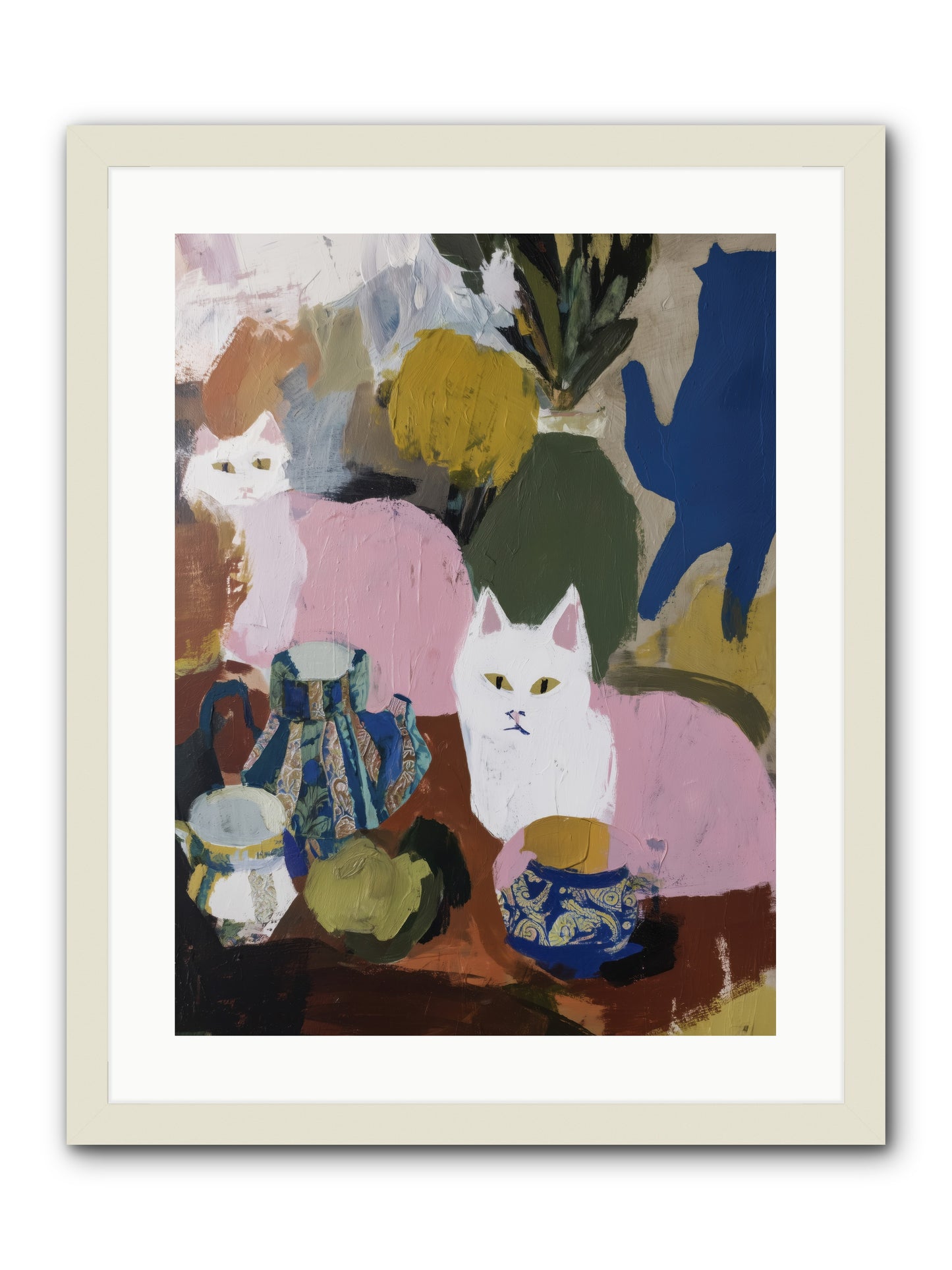 Blurred Lines -- Framed Print - White 18x24