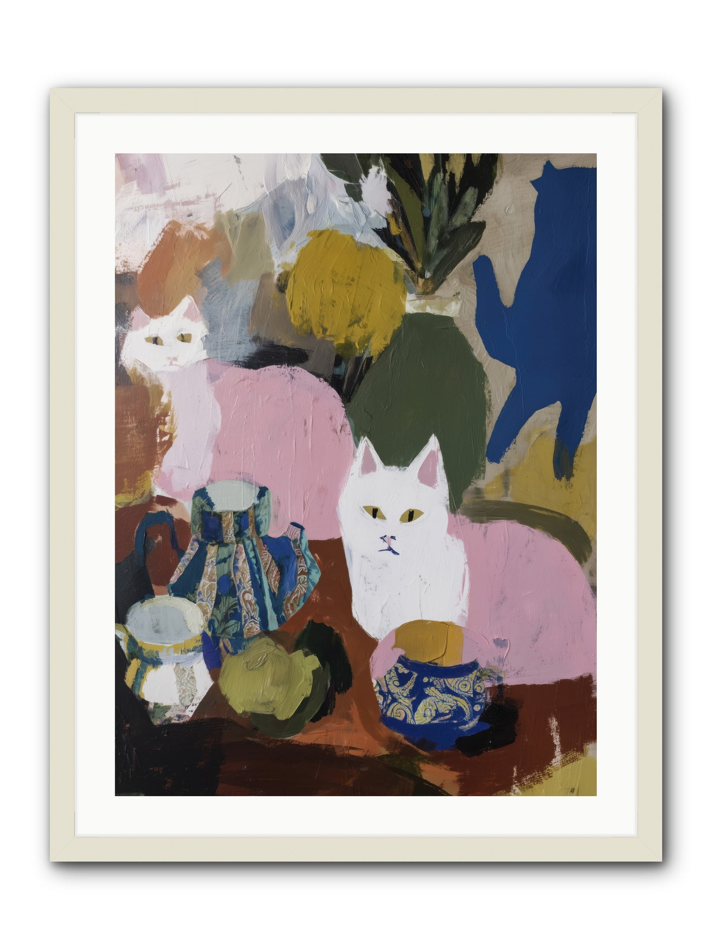 Blurred Lines -- Framed Print - White 24x32