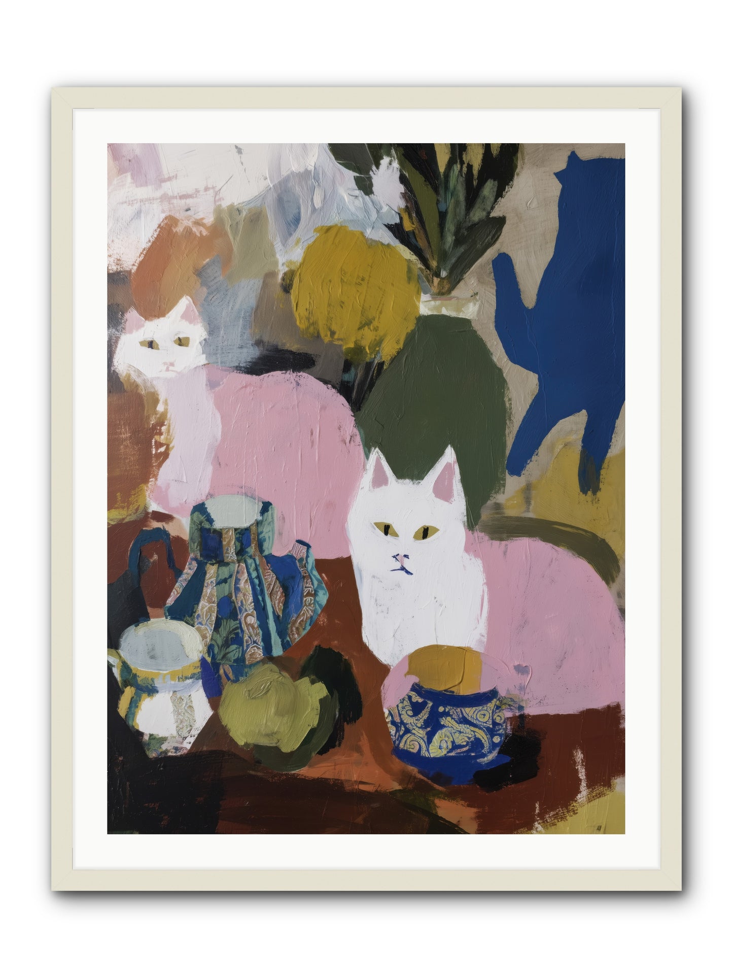 Blurred Lines -- Framed Print - White 30x40