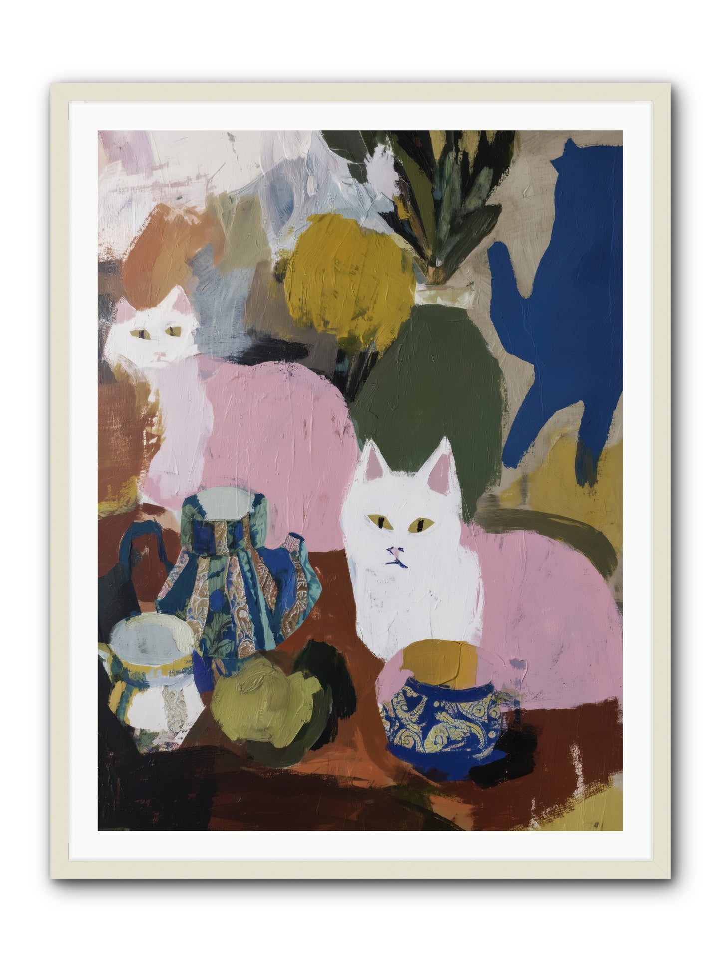 Blurred Lines -- Framed Print - White 36x48