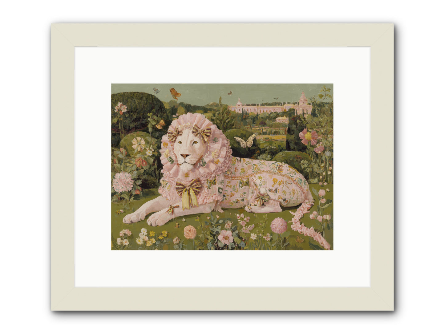 Blush Fold no.1 -- Framed Print - White 12x9