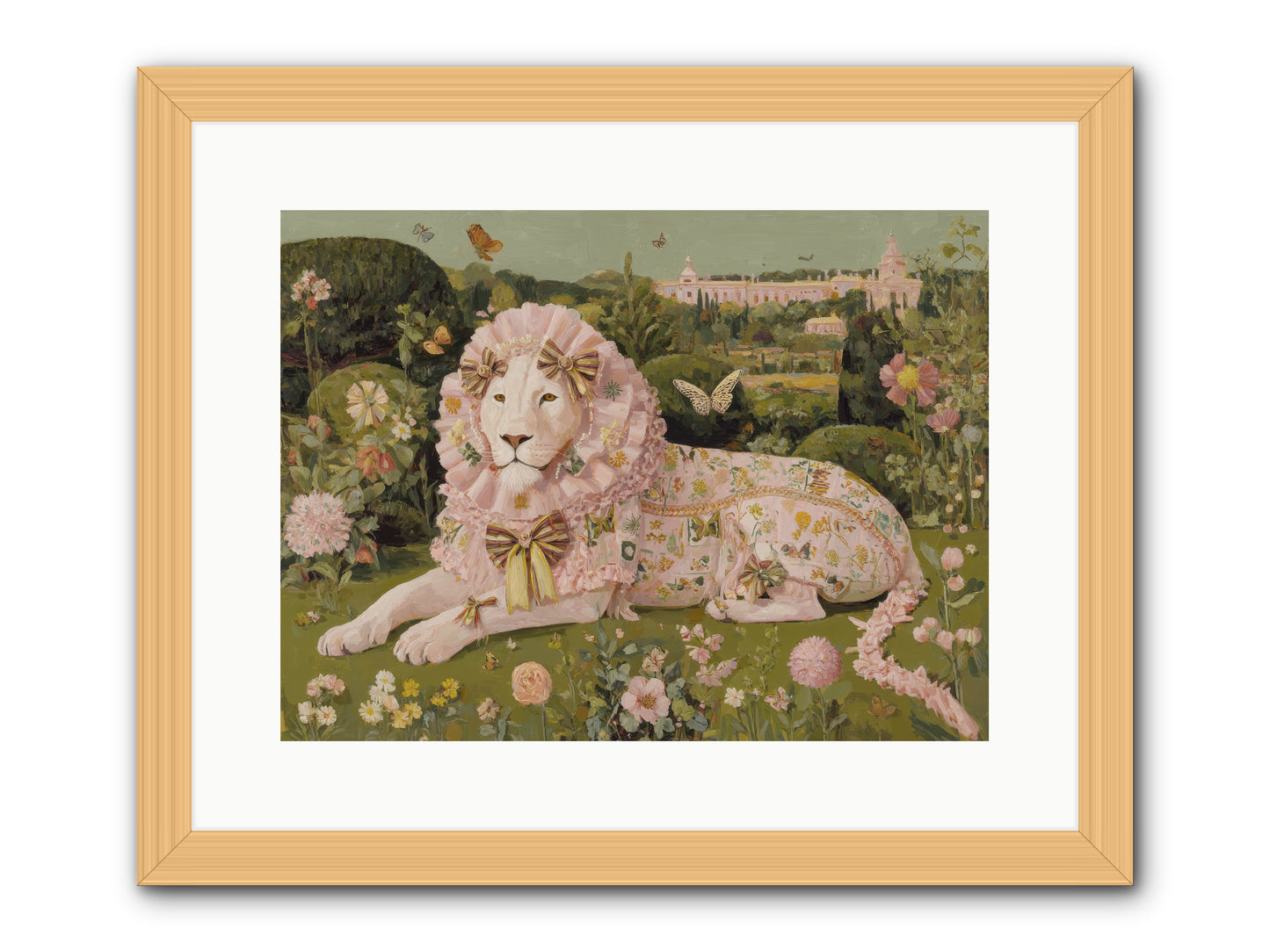 Blush Fold no.1 -- Framed Print - Natural 16x12
