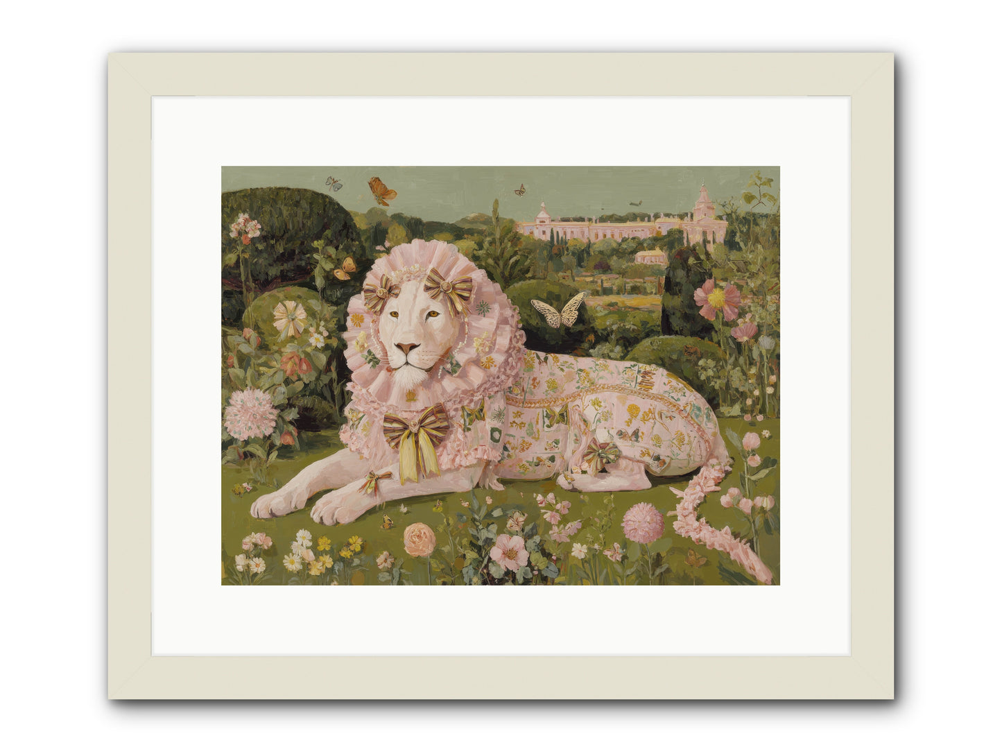Blush Fold no.1 -- Framed Print - White 16x12
