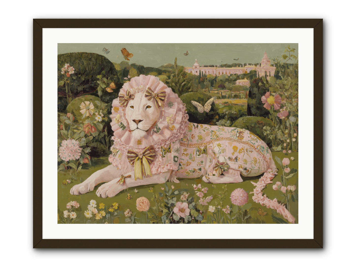 Blush Fold no.1 -- Framed Print - Black 32x24