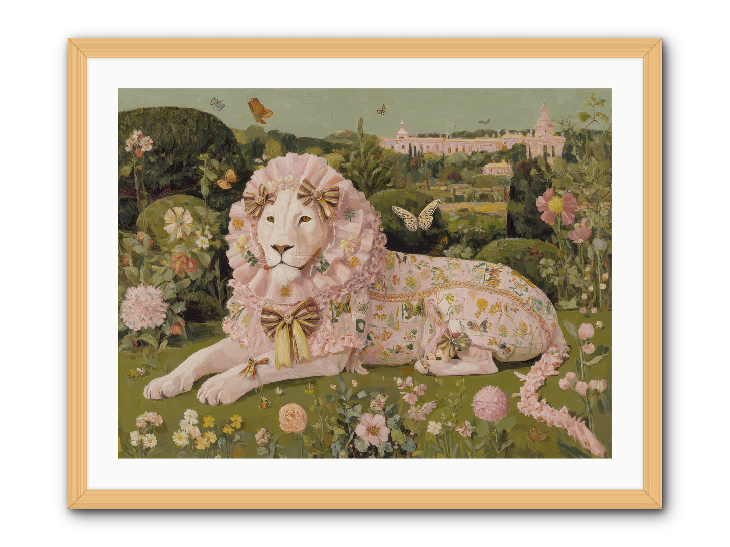 Blush Fold no.1 -- Framed Print - Natural 32x24