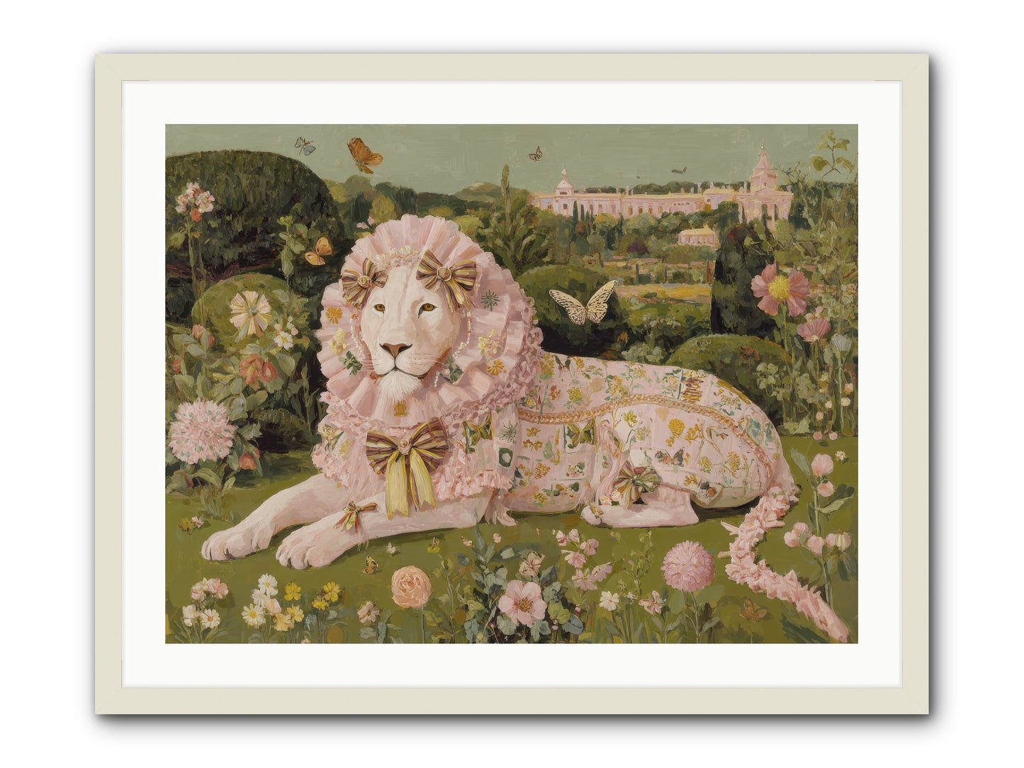 Blush Fold no.1 -- Framed Print - White 32x24