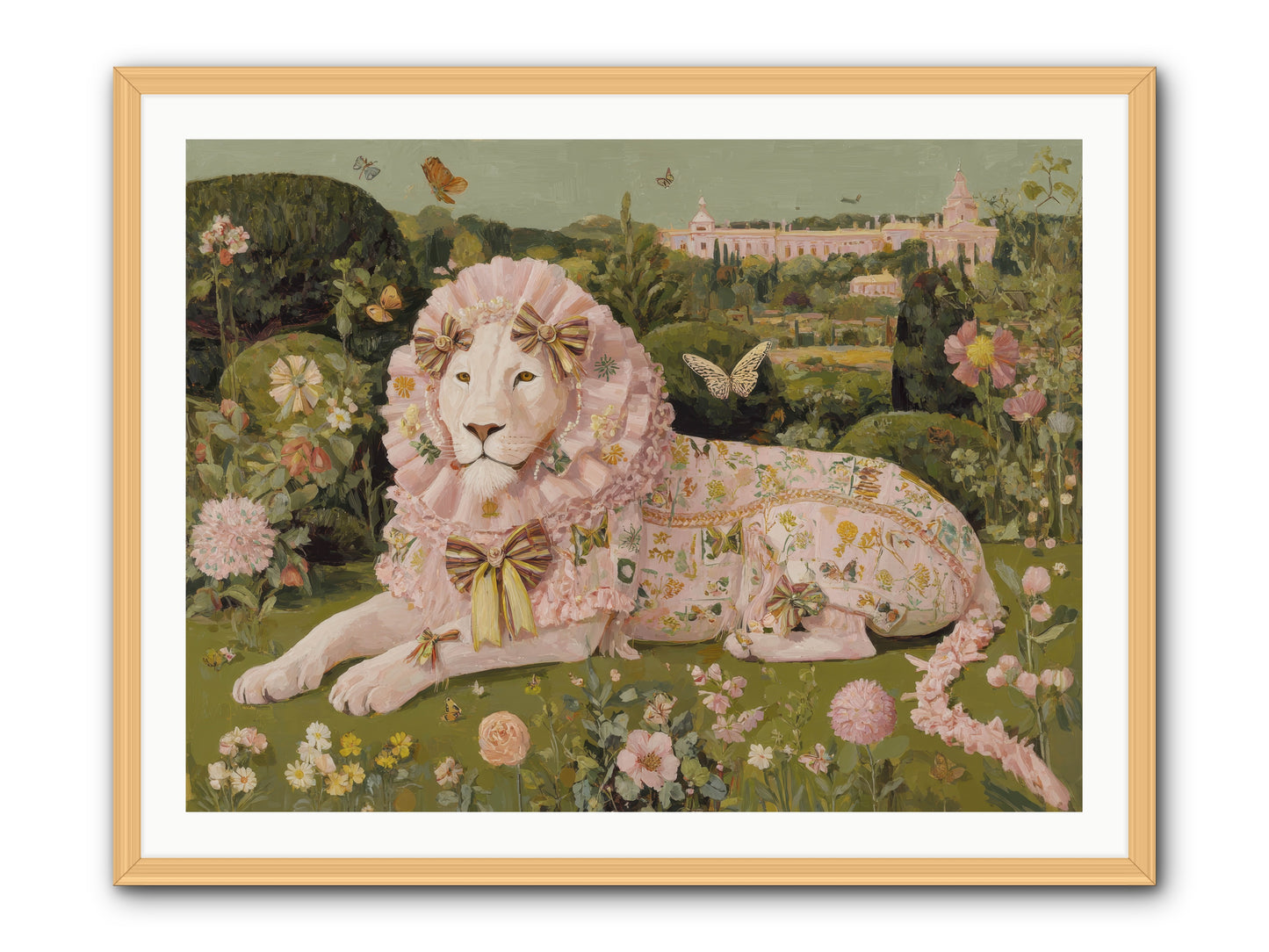 Blush Fold no.1 -- Framed Print - Natural 40x30