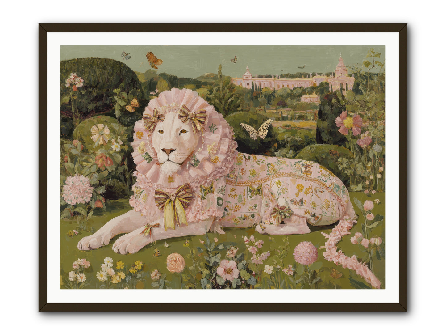 Blush Fold no.1 -- Framed Print - Black 48x36