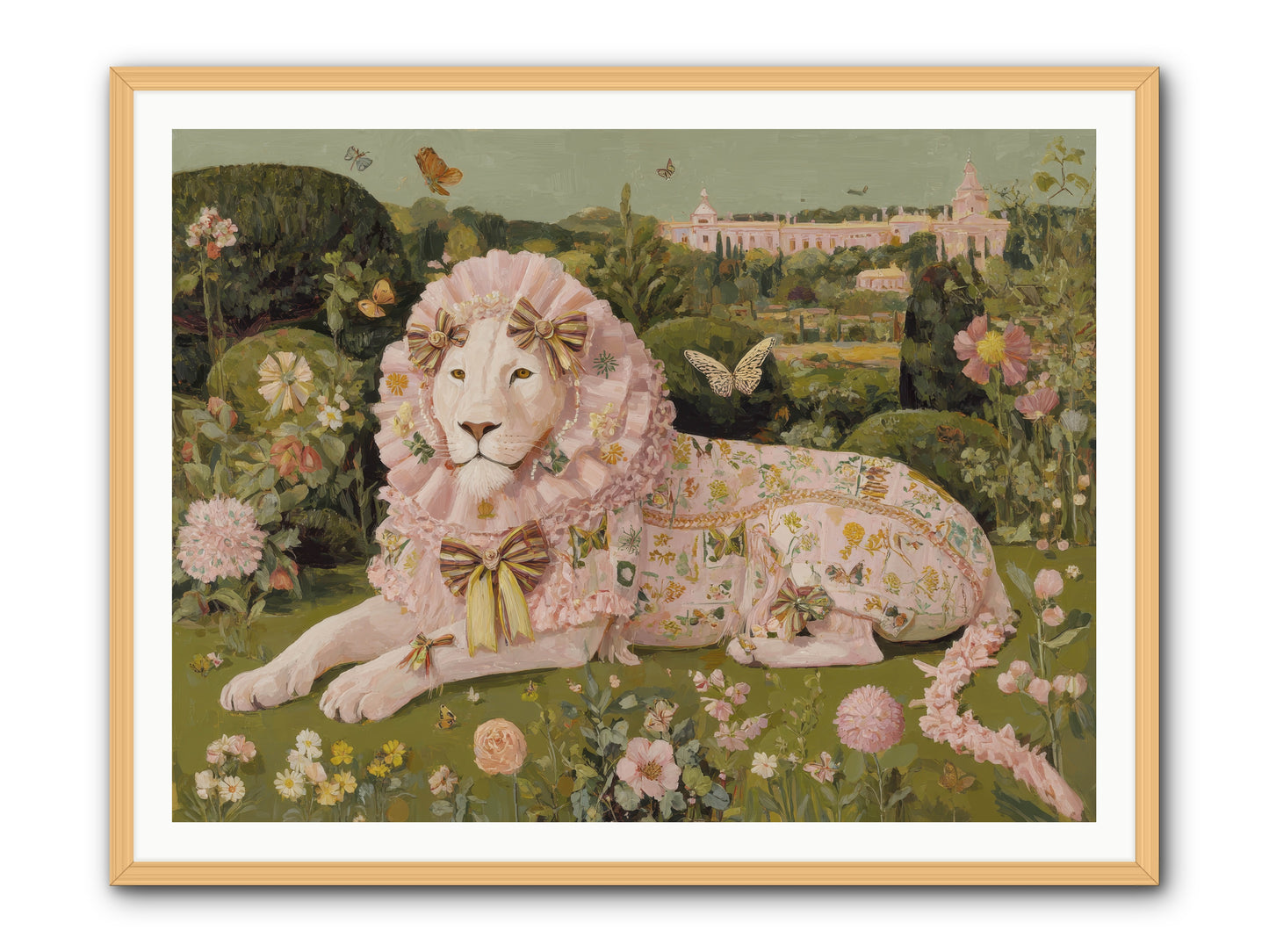 Blush Fold no.1 -- Framed Print - Natural 48x36