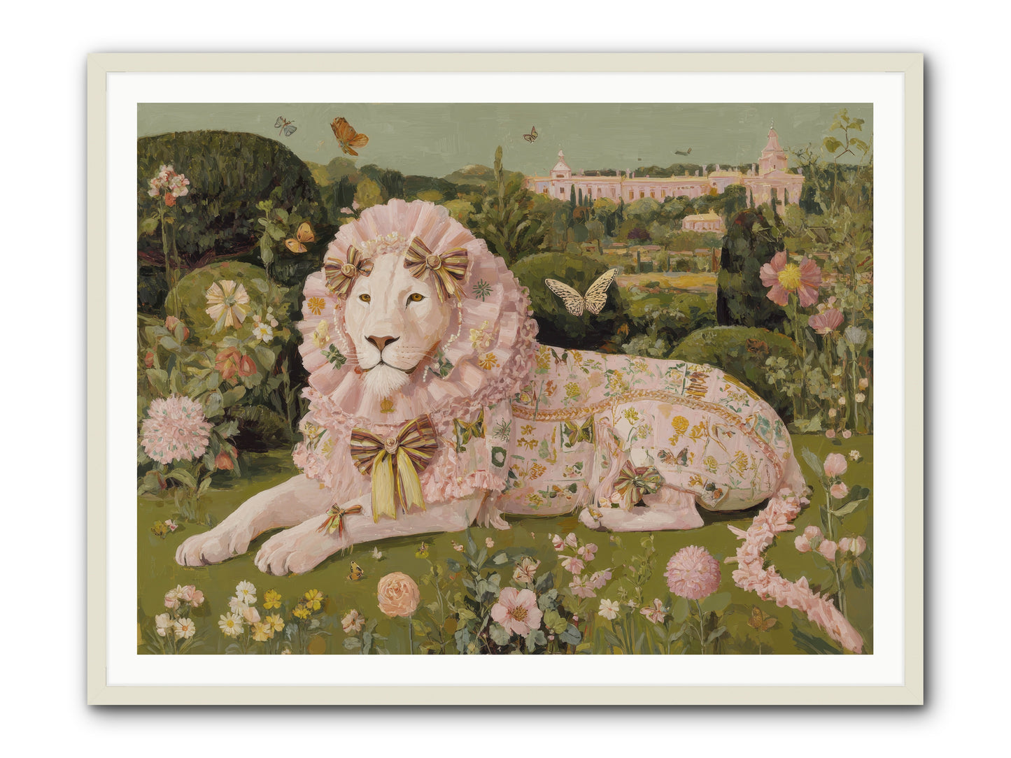 Blush Fold no.1 -- Framed Print - White 48x36