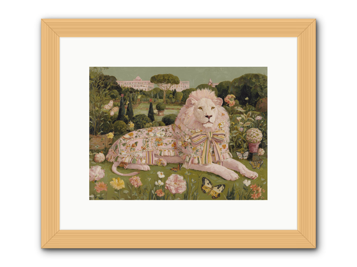 Blush Fold no.2 -- Framed Print - Natural 12x9