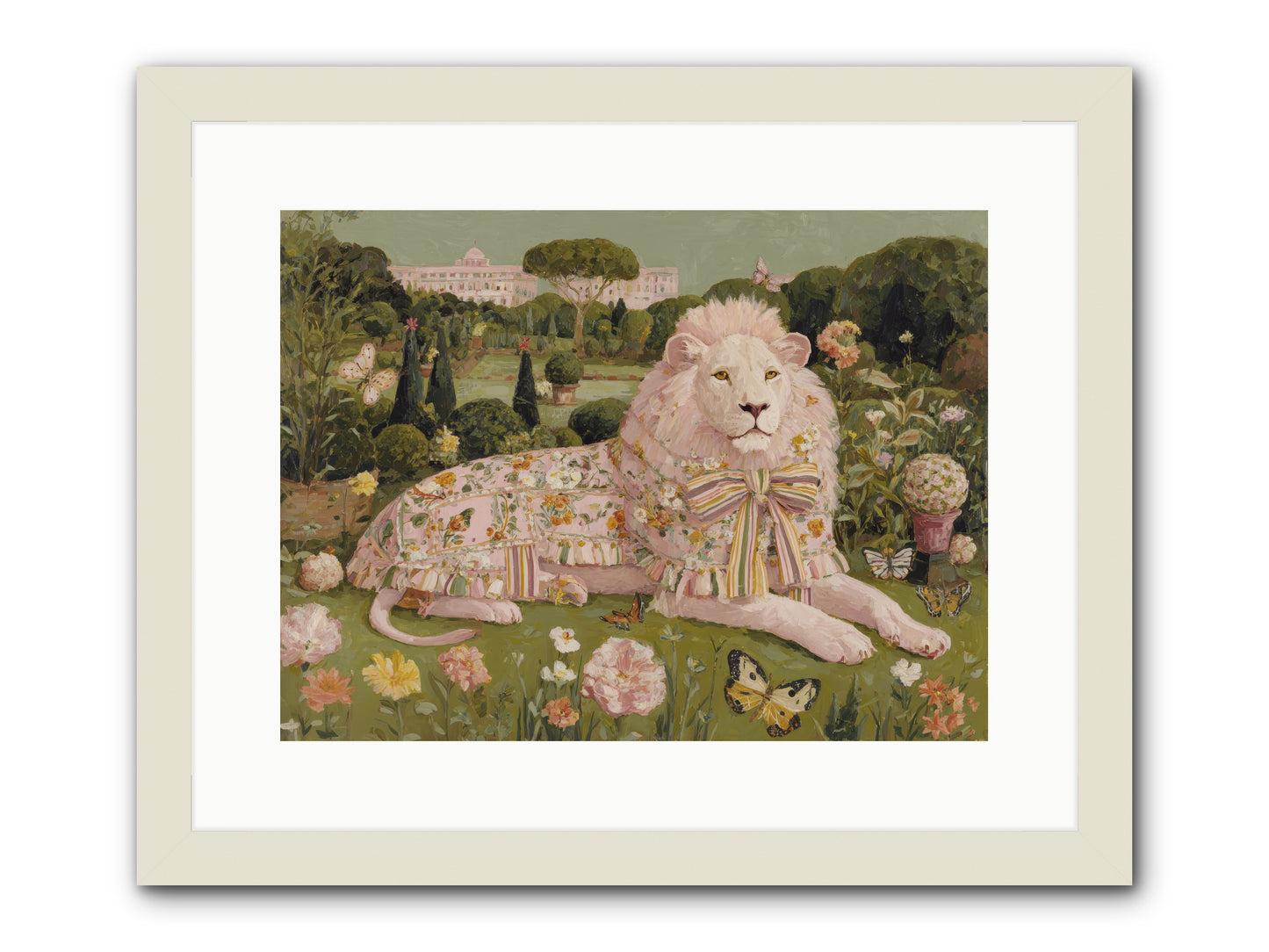 Blush Fold no.2 -- Framed Print - White 16x12