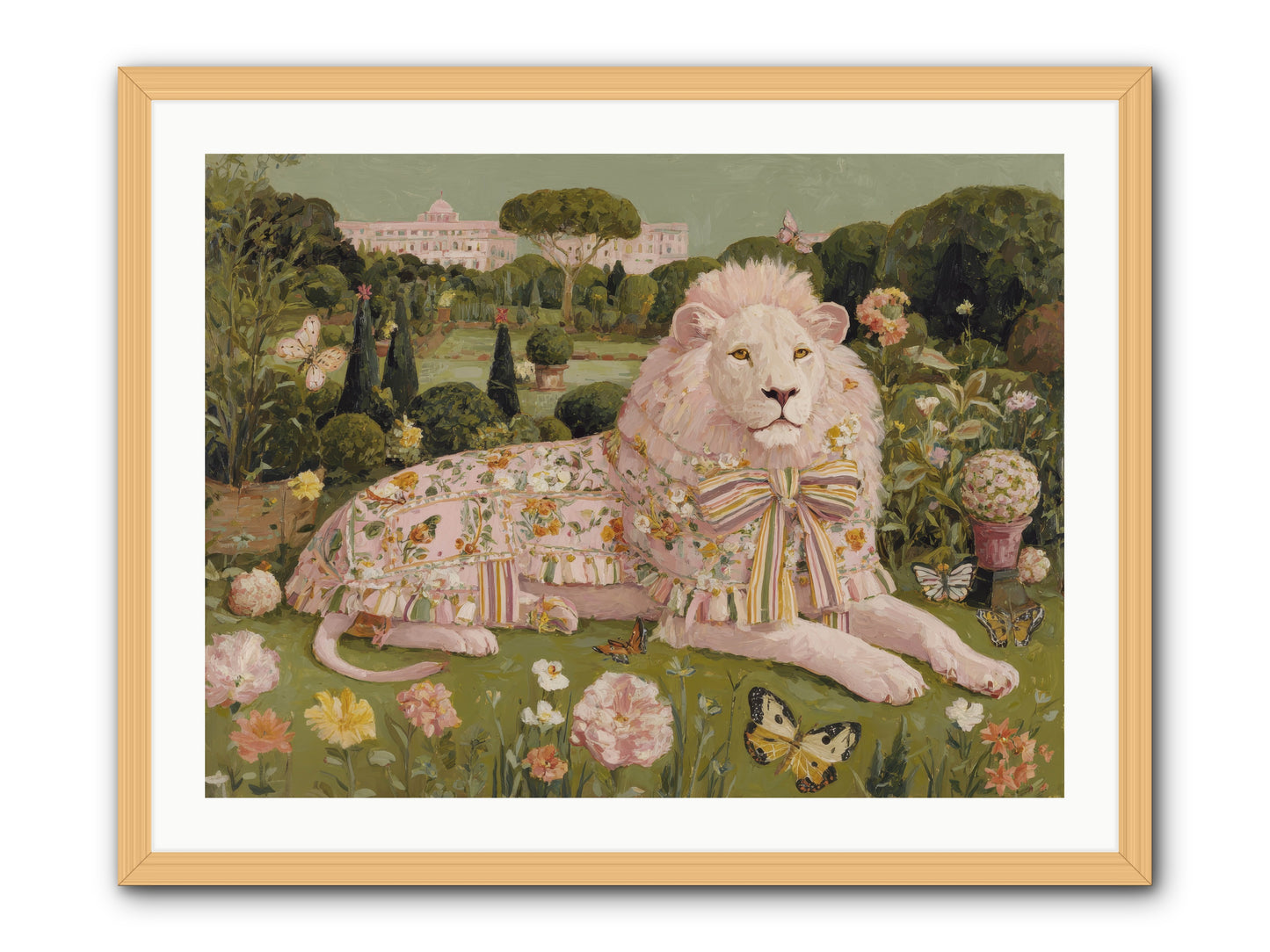 Blush Fold no.2 -- Framed Print - Natural 32x24